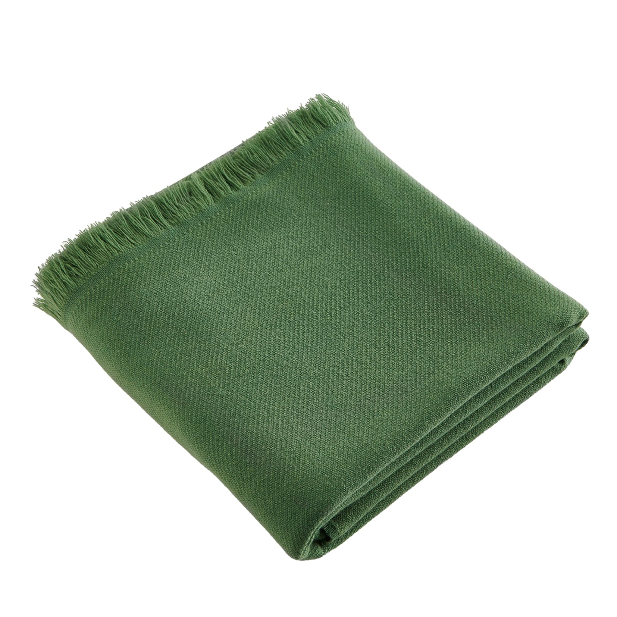 Terramadre Gerbera Green Cashmere Blanket - Main view