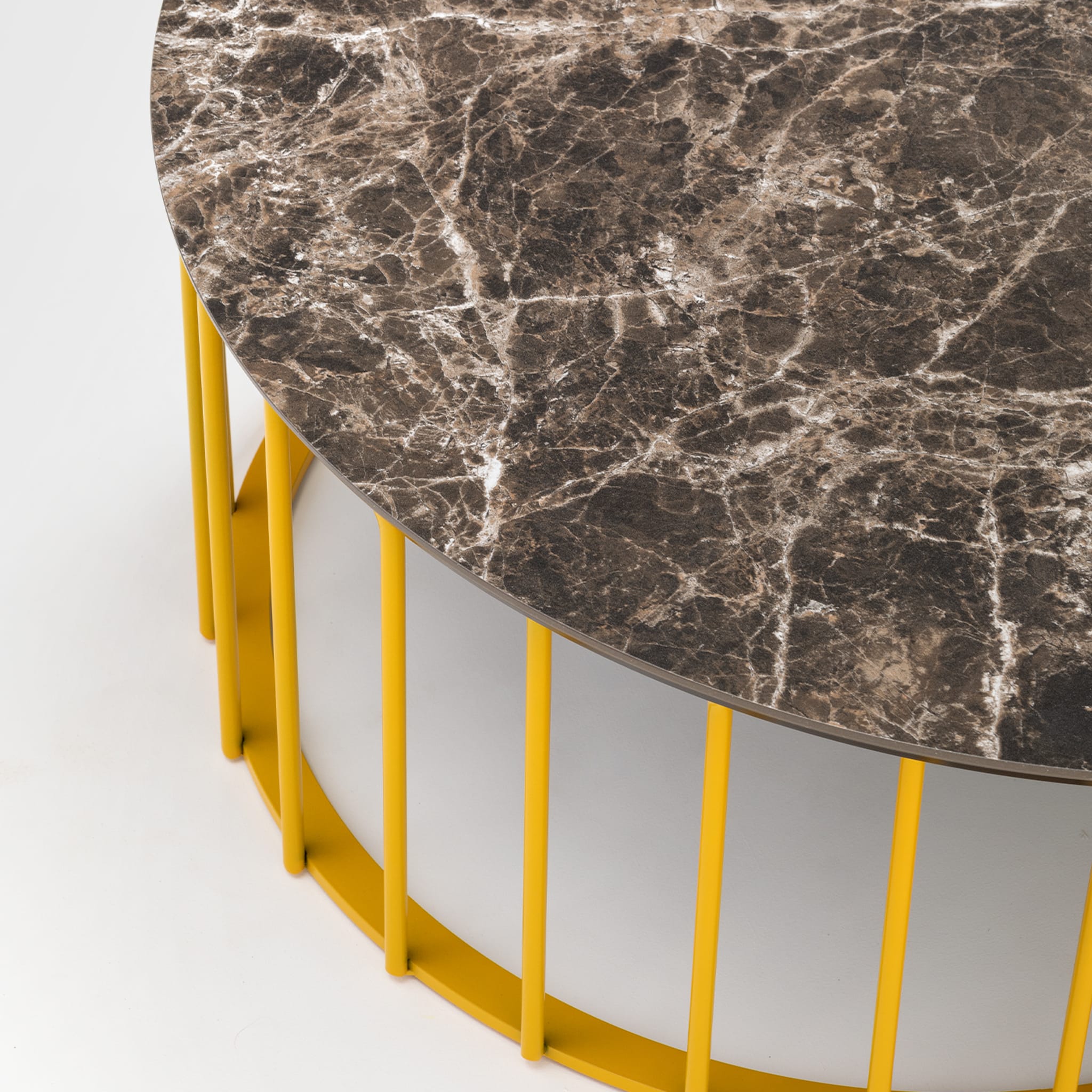 0134 Small Round Yellow Coffee Table - Alternative view 2