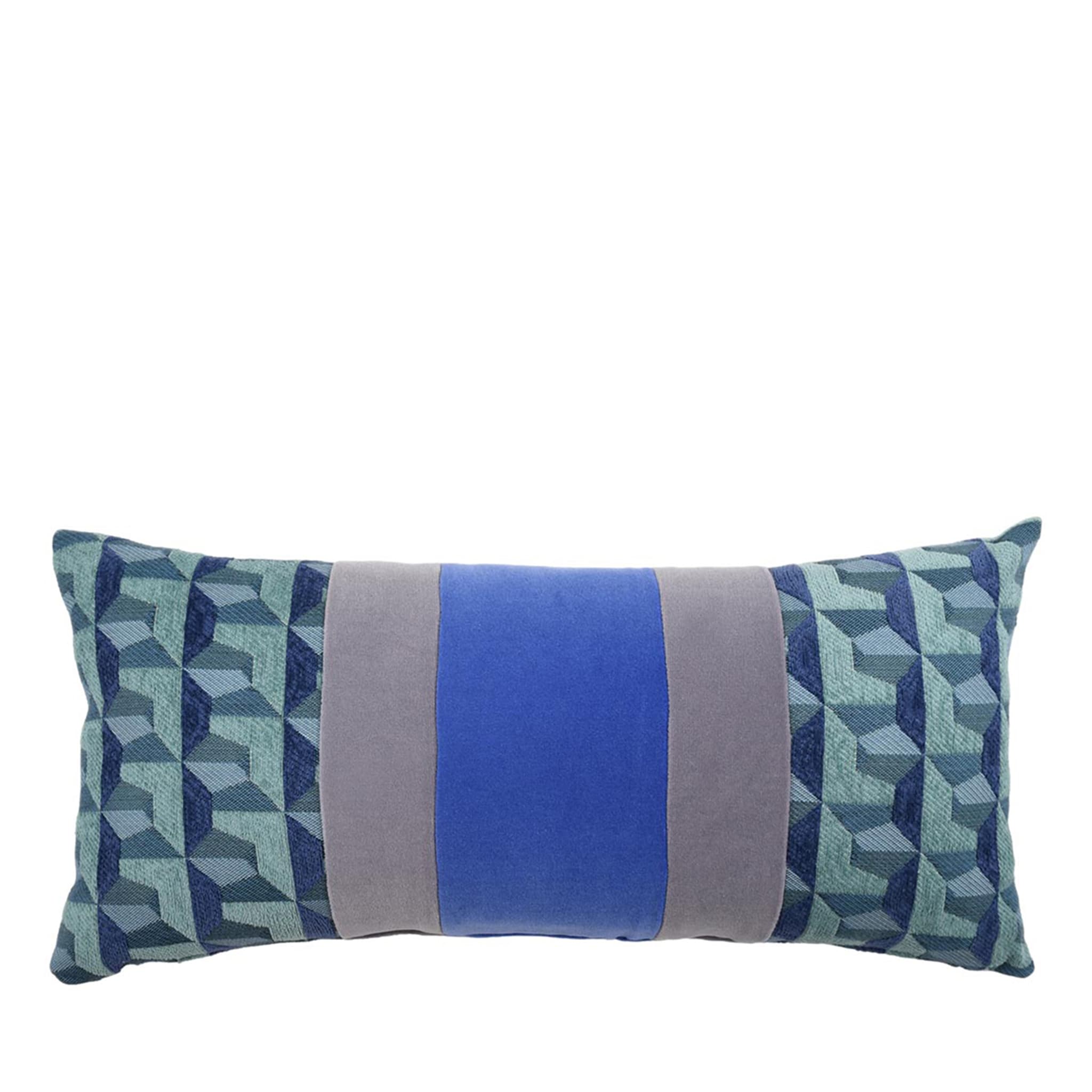Rectangular Nastro Cushion in geometric jacquard fabric - Main view