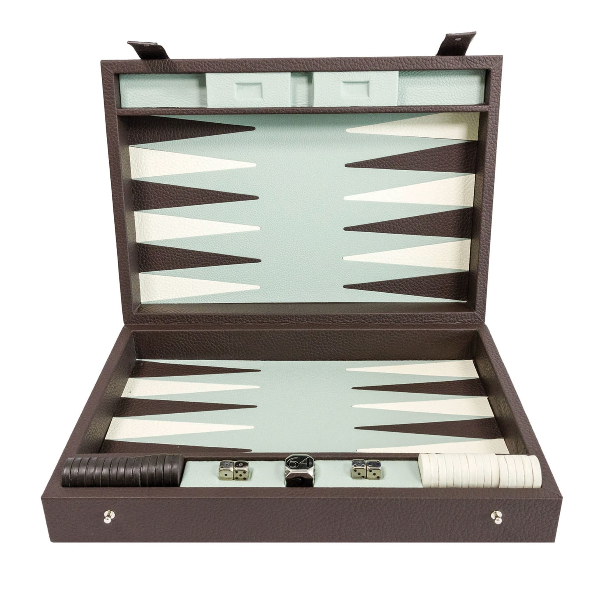 Boîte de jeu de backgammon marron - Vue principale