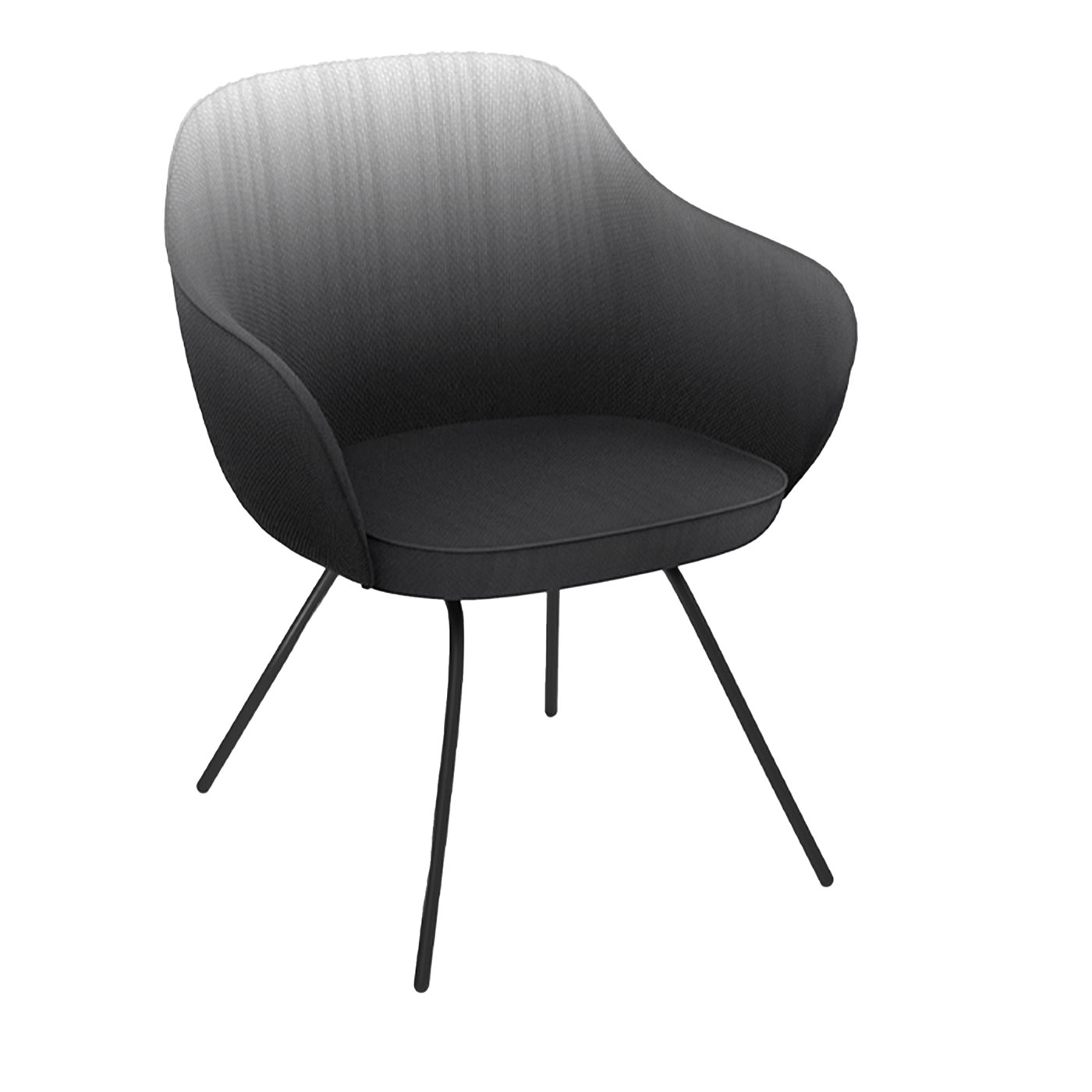 Eyre Black Chair with Armrests - Momenti