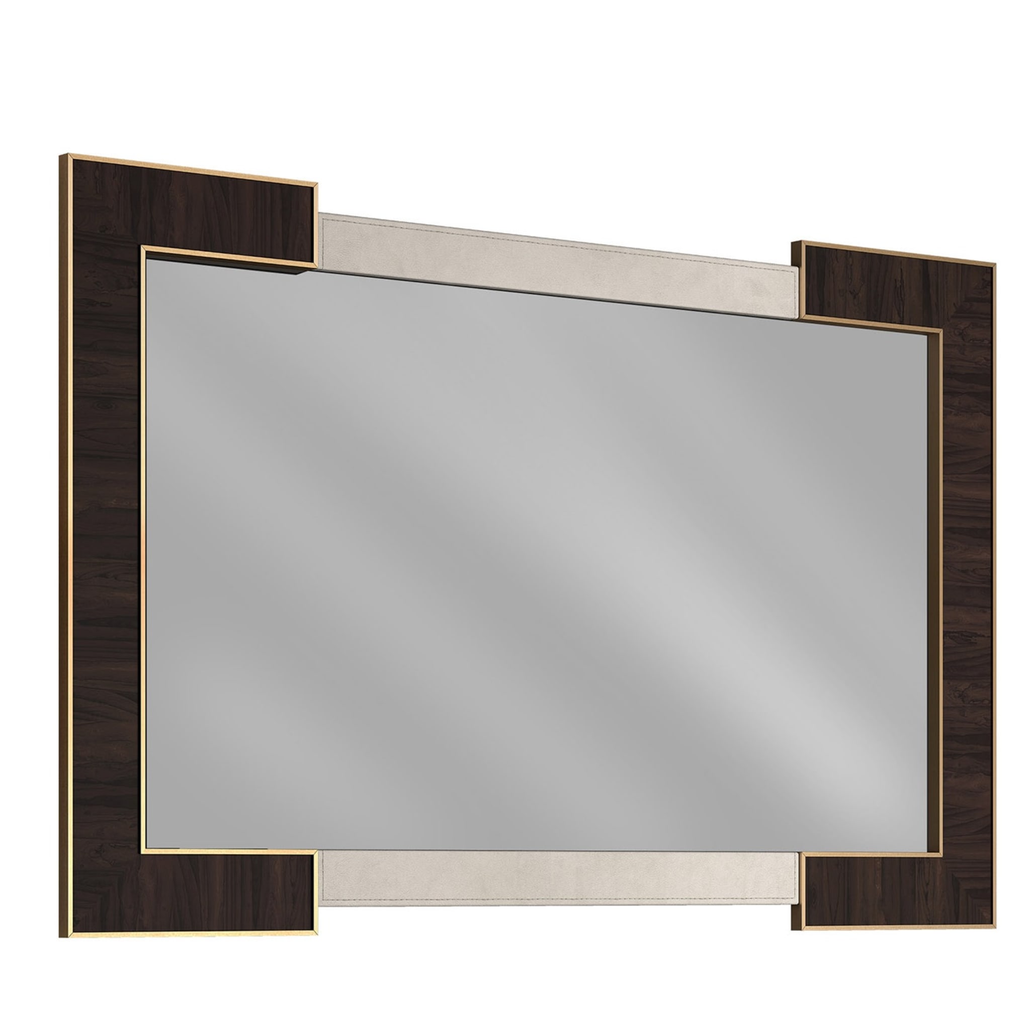 Chain Wall Mirror with Integrated 43" TV by Alfredo Colombo - Main view