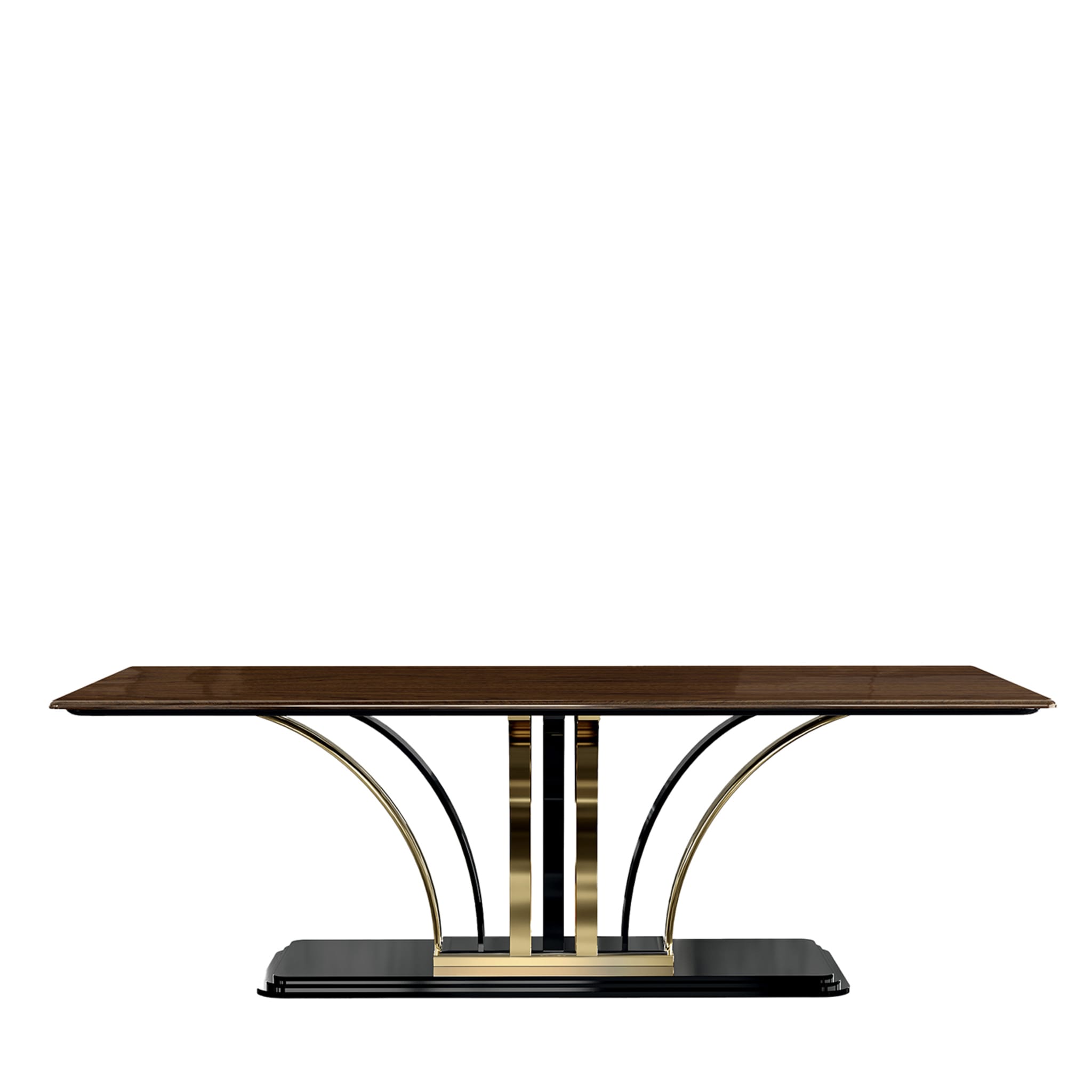Rectangular Gold and Brown Dining Table - Main view