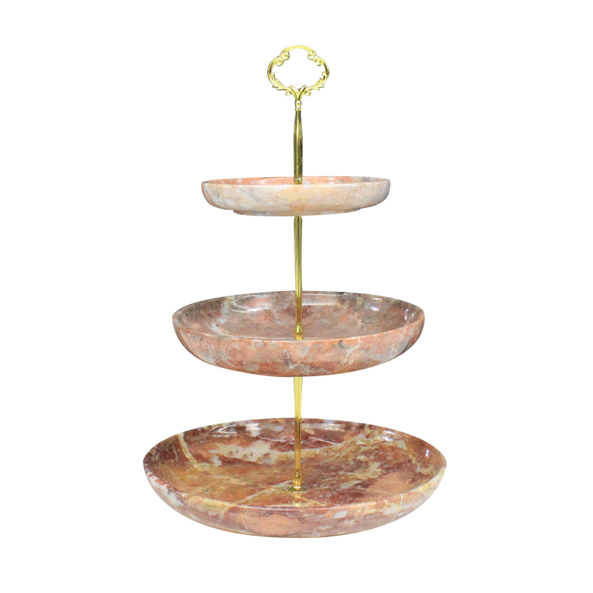3-Tier Rosso Orobico Serving Stand - Main view