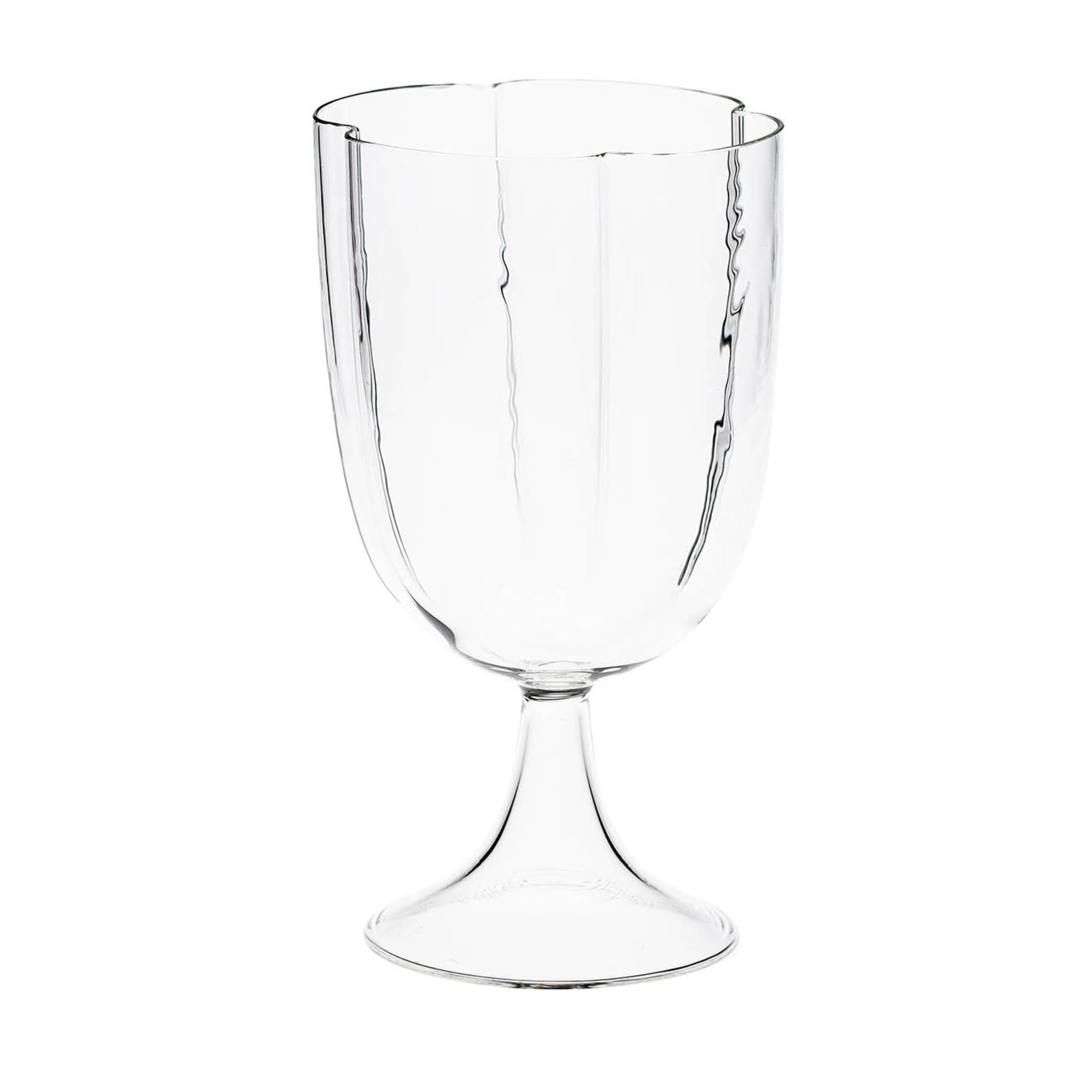 Set Of 4 Transparent Petal Wine Glasses - Main view