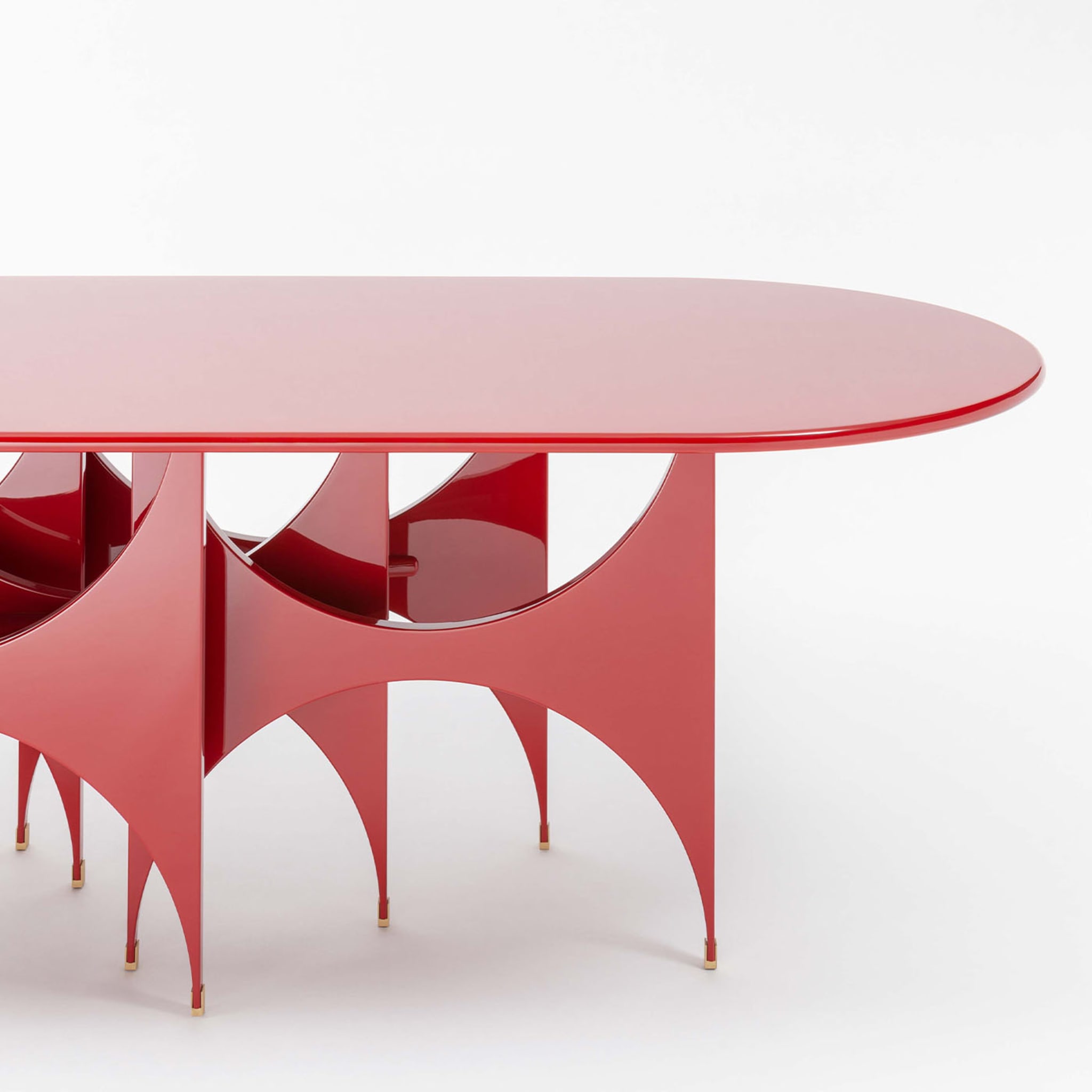 Table à manger rouge papillon - Vue alternative 2