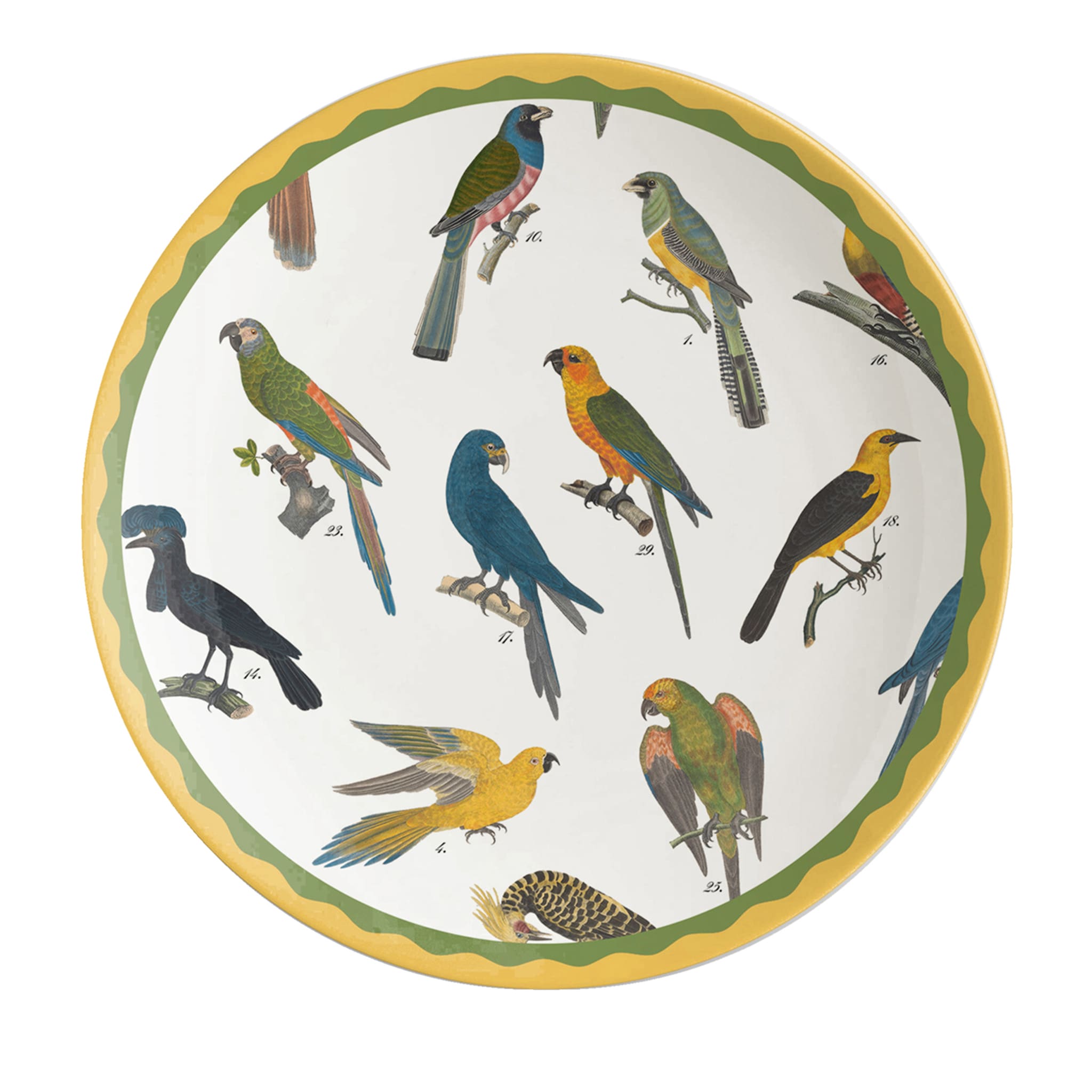Cabinet De Curiosités Set Of 2 Porcelain Dessert Plates With Birds - Main view