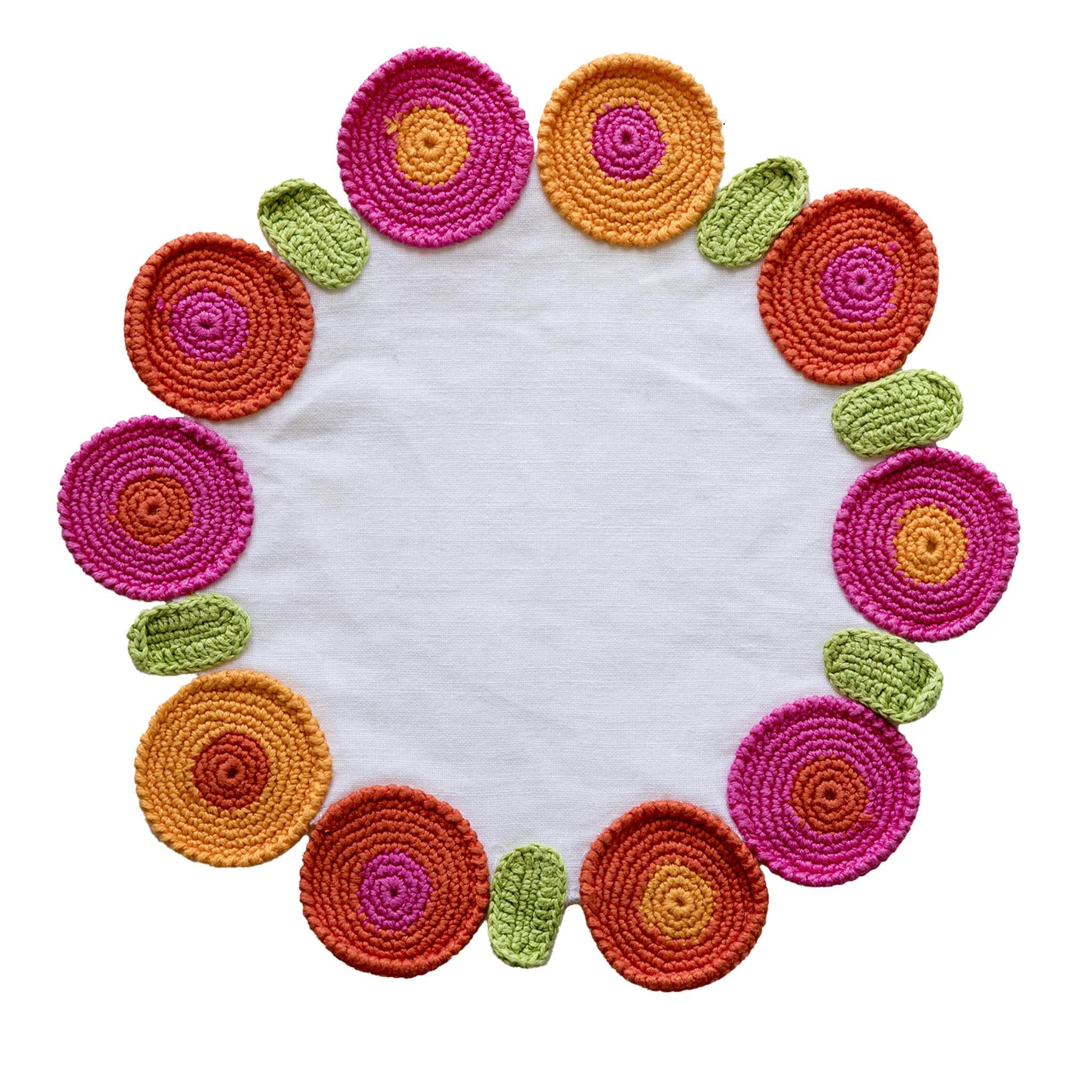 Set of 2 Round Flowers Placemats - Main view