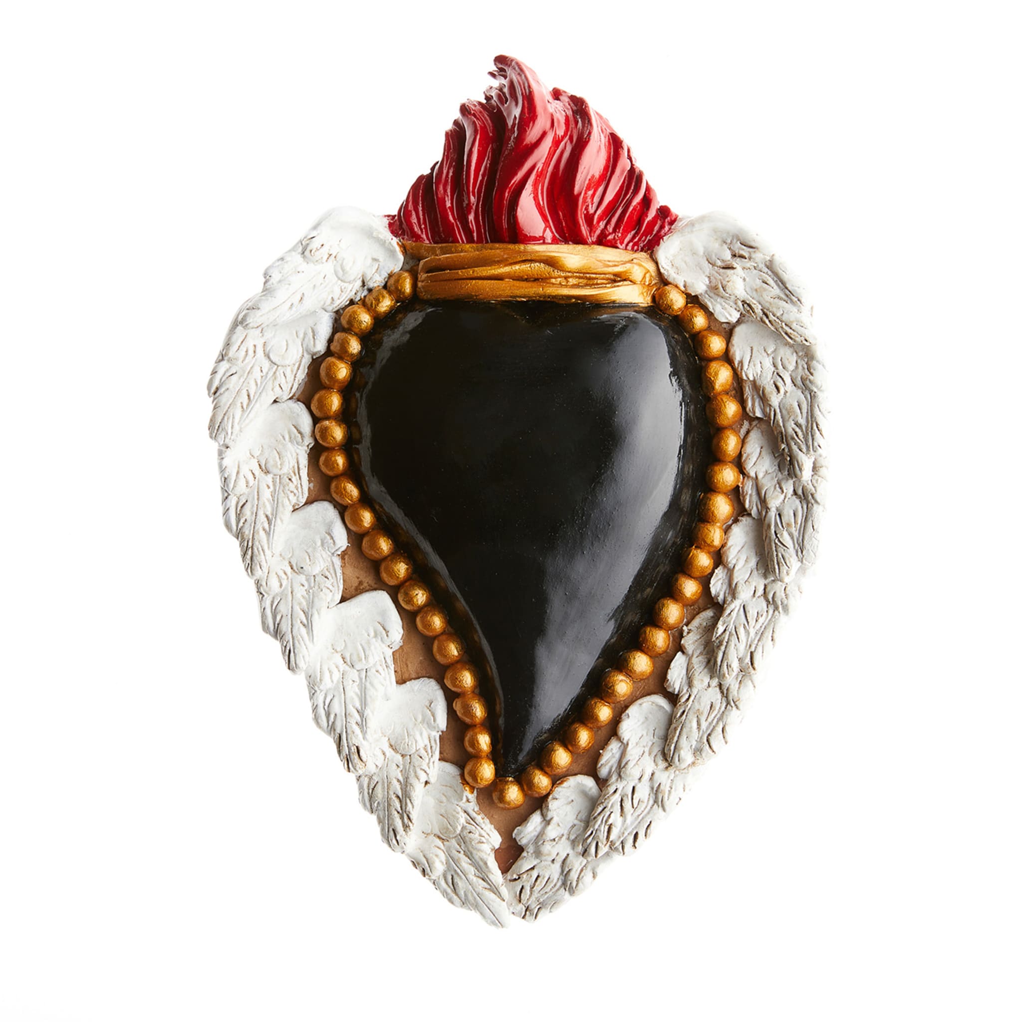 BACK TO BLACK AND WHITE CERAMIC HEART - Main view