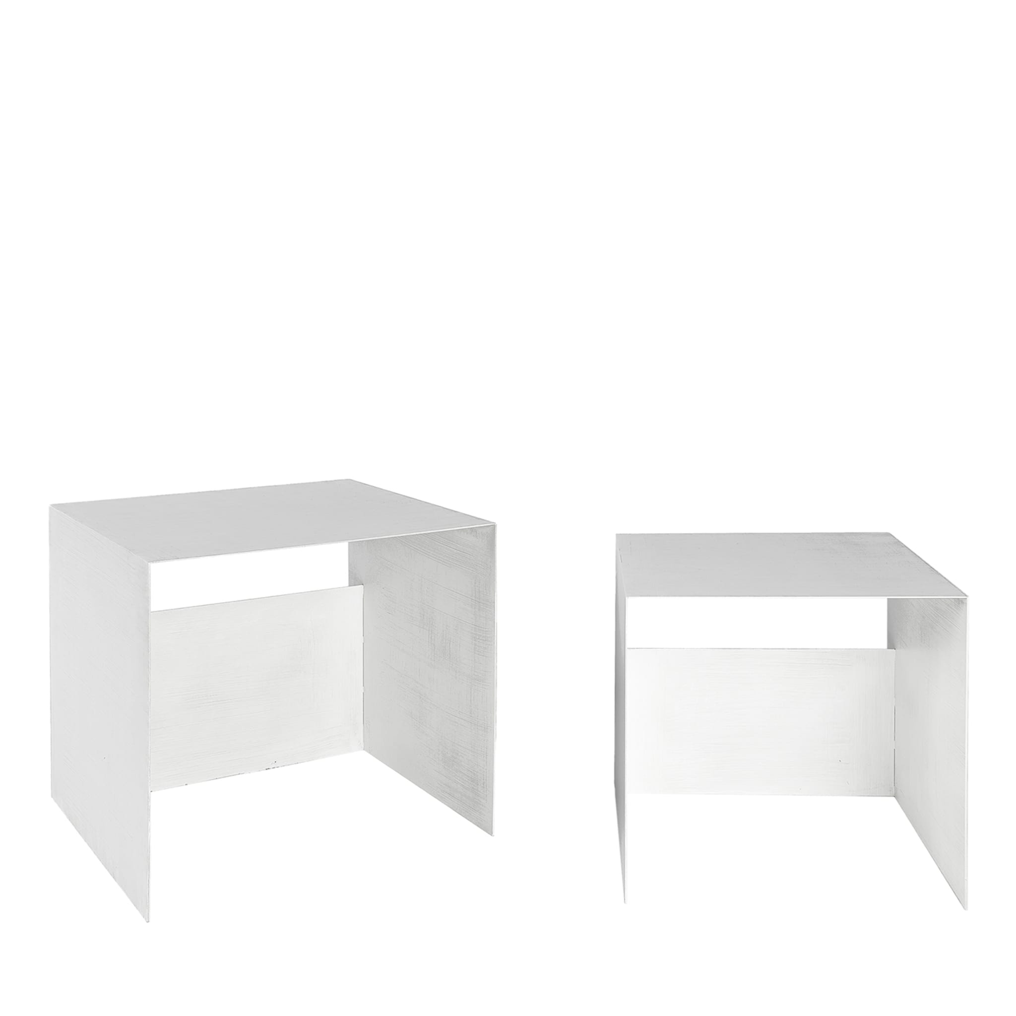 Guido Set of 2 White Nesting Tables - Main view