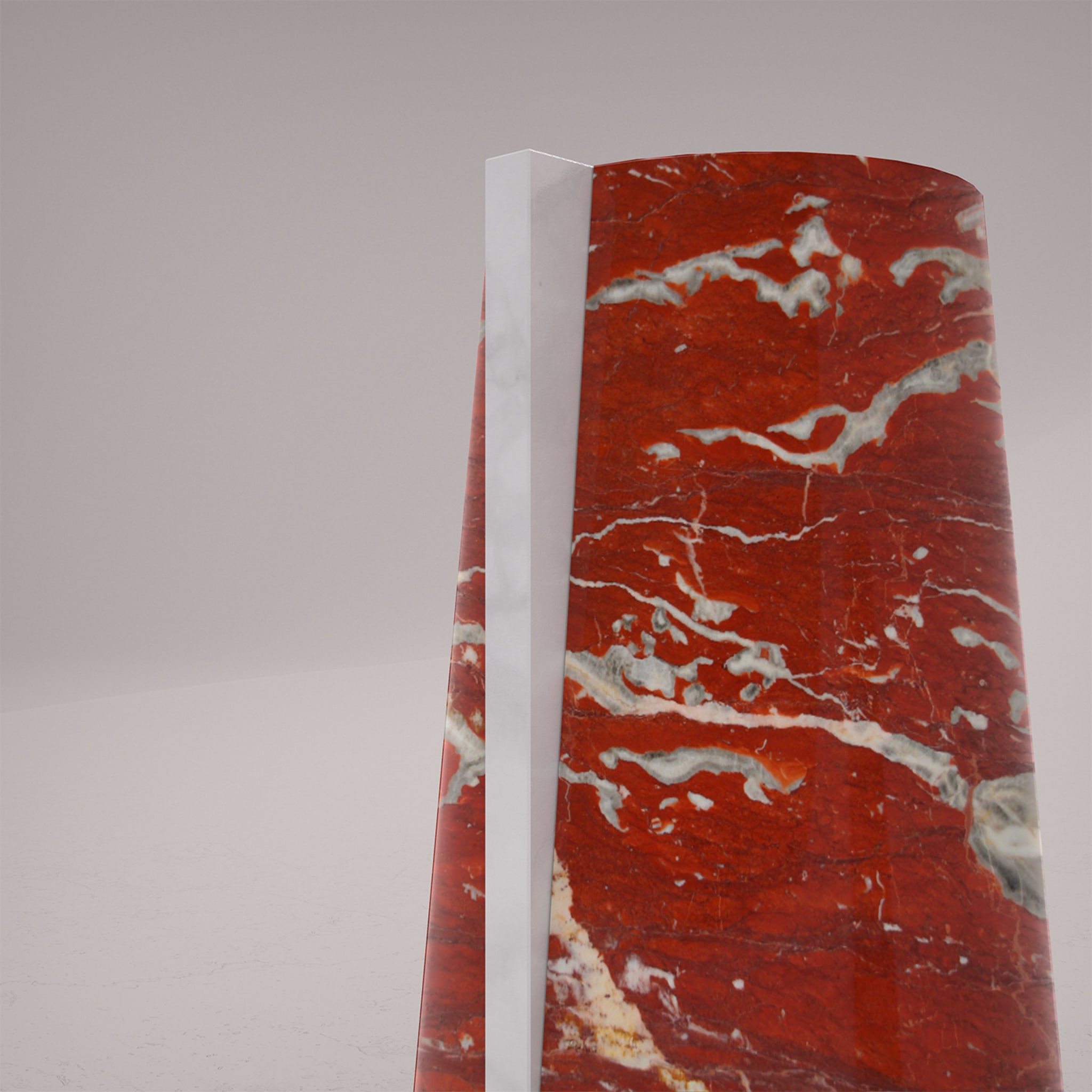 Elara Rosso Francia & White Carrara Vase - Alternative view 2