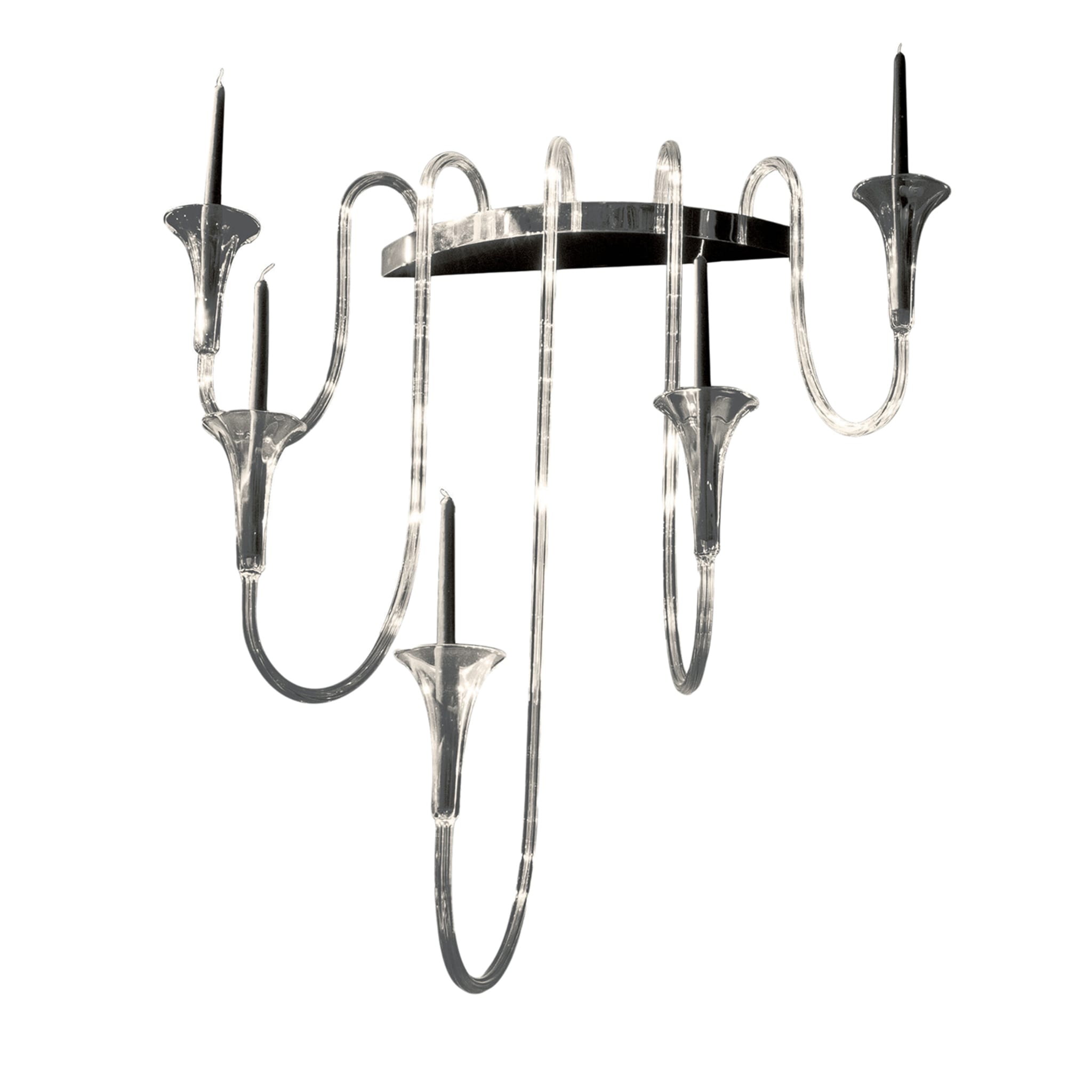 Octopus 5-Arm Silvery Wall Candelabra - Main view