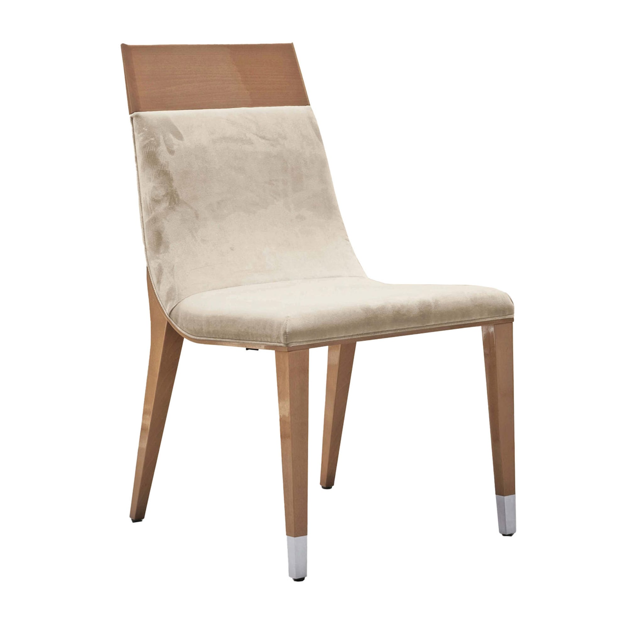 Chaise en tissu velours sable - Vue principale
