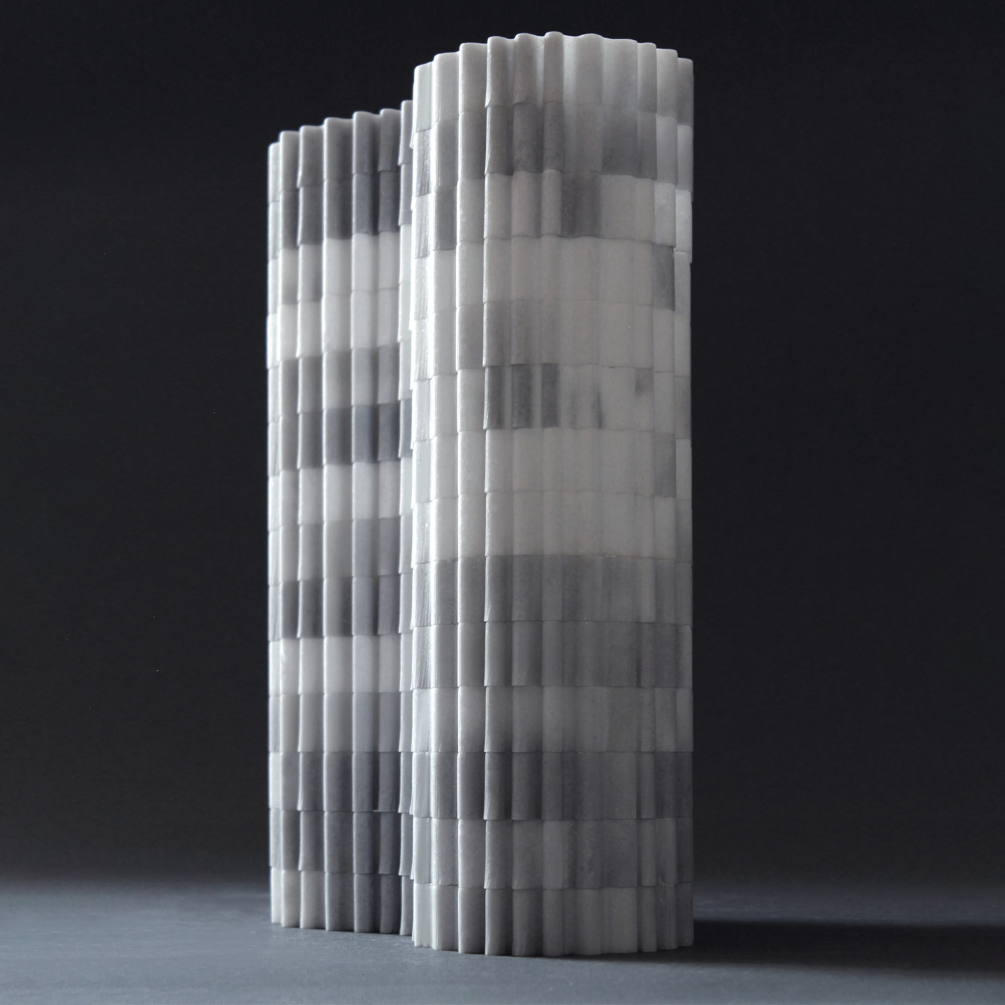 Stripes Vase Olimpic White Marble #1 by Paolo Ulian - Alternative view 2