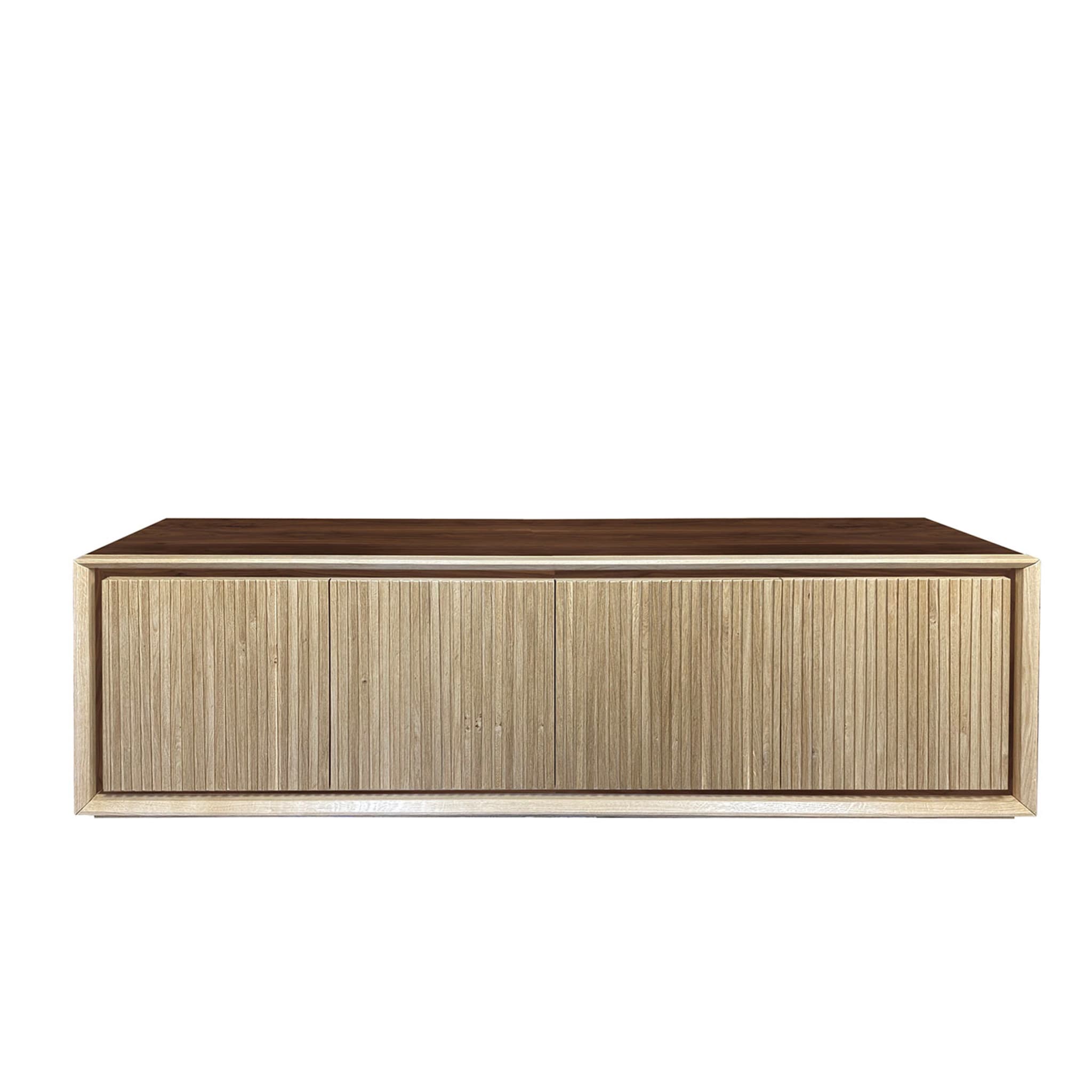 Fuga Noce Uno 4-Door Grooved Sideboard by Mascia Meccani - Alternative view 1