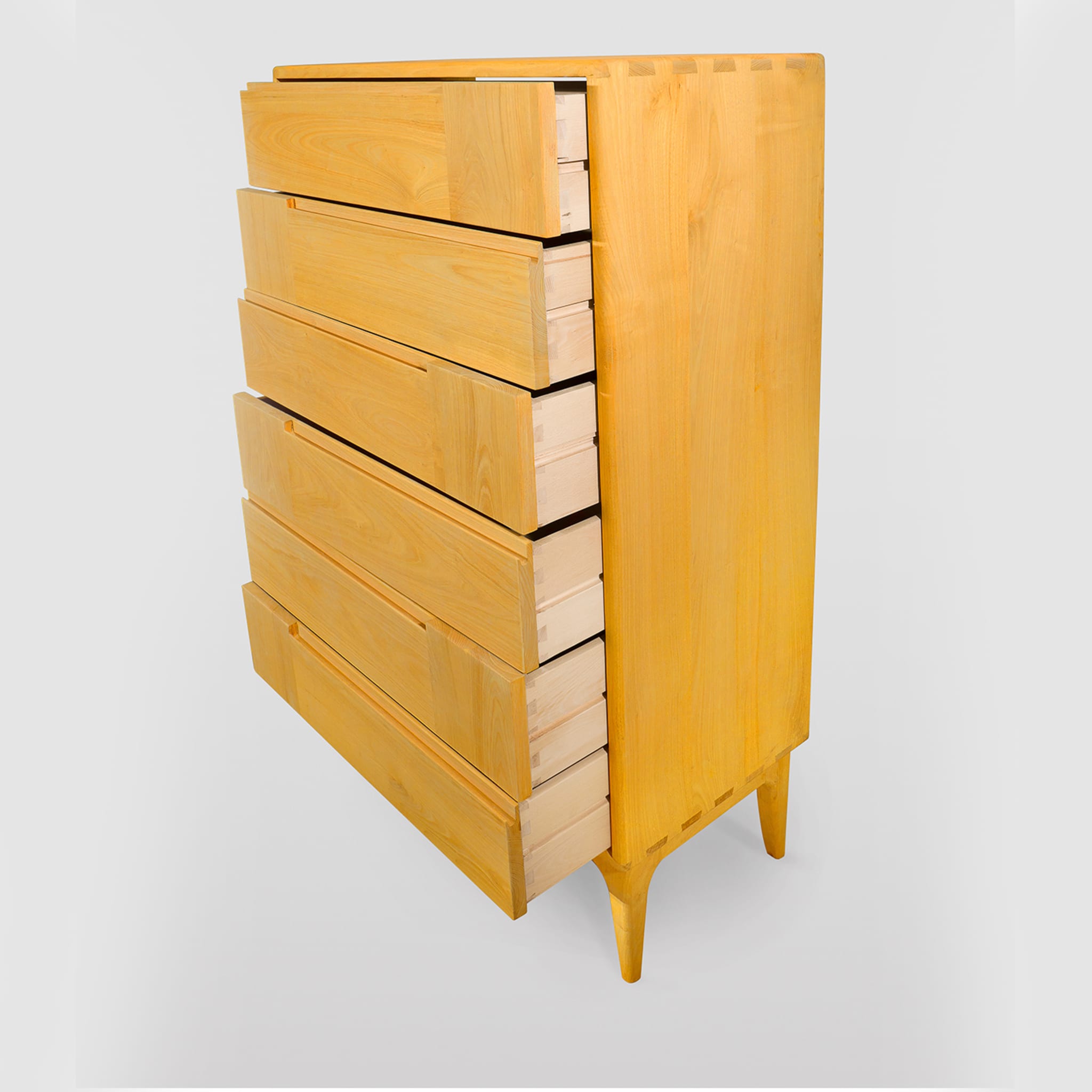 Dovetail Scandinavian Yellow Six-Drawer Dresser - Alternative view 1