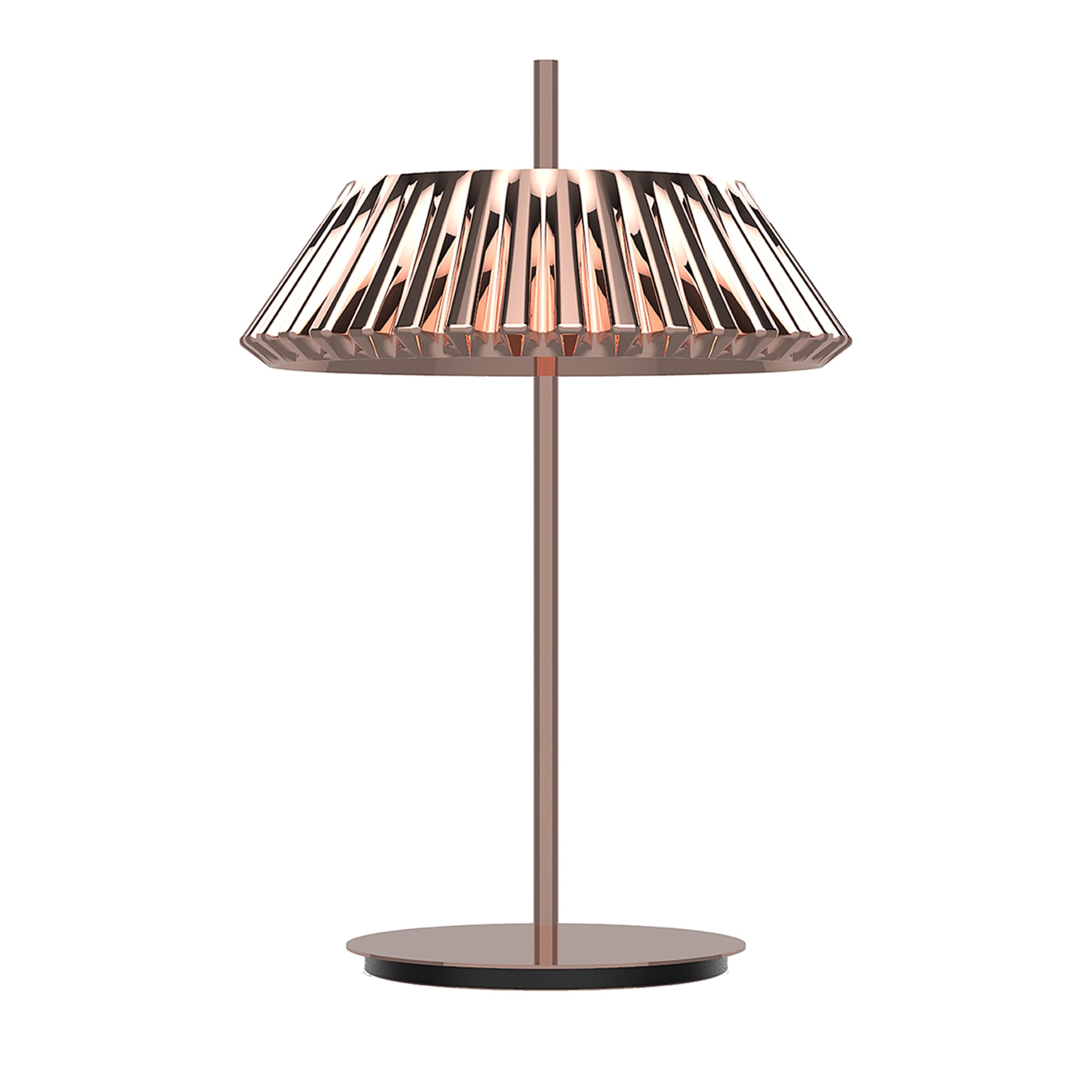 Chrome 3-Light Coppery Table Lamp by MAM Design - Main view