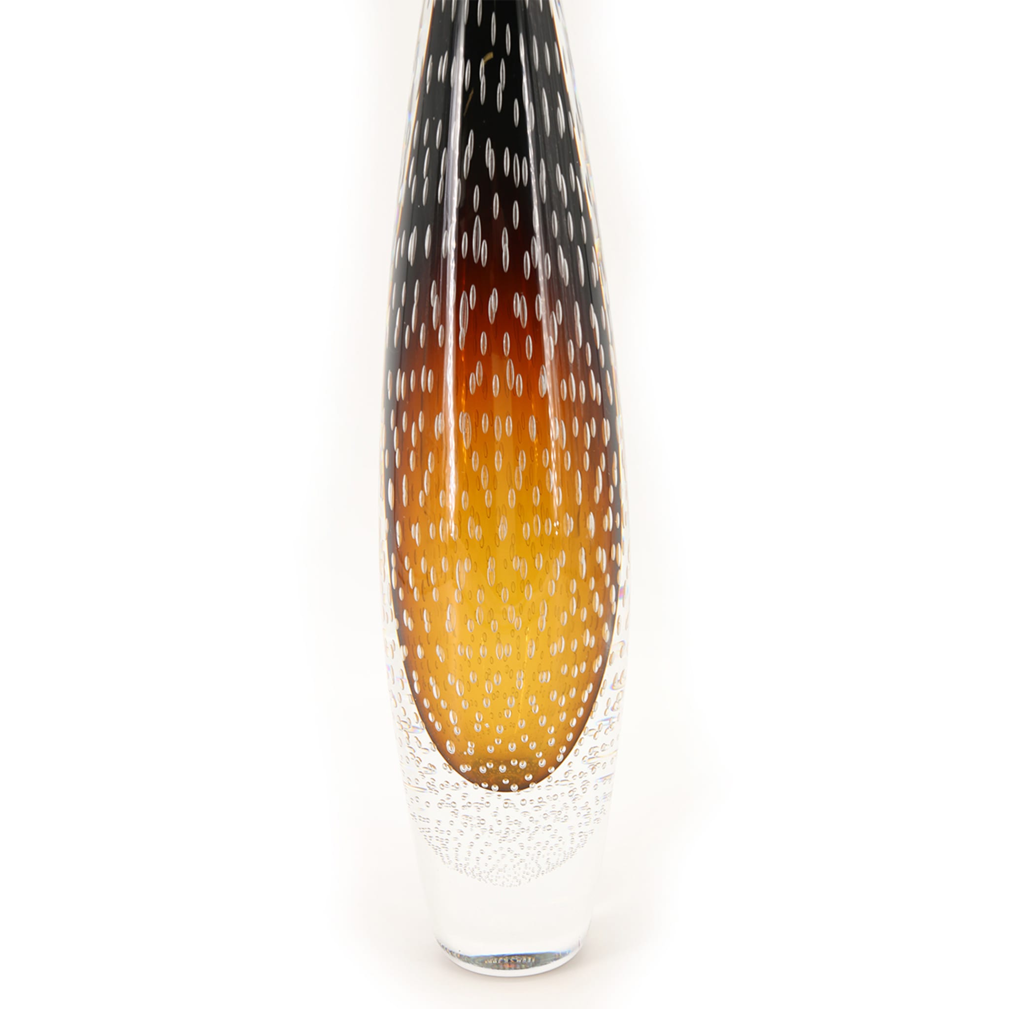Goccia Drop-Shaped Amber & Crystal Vase - Alternative view 1