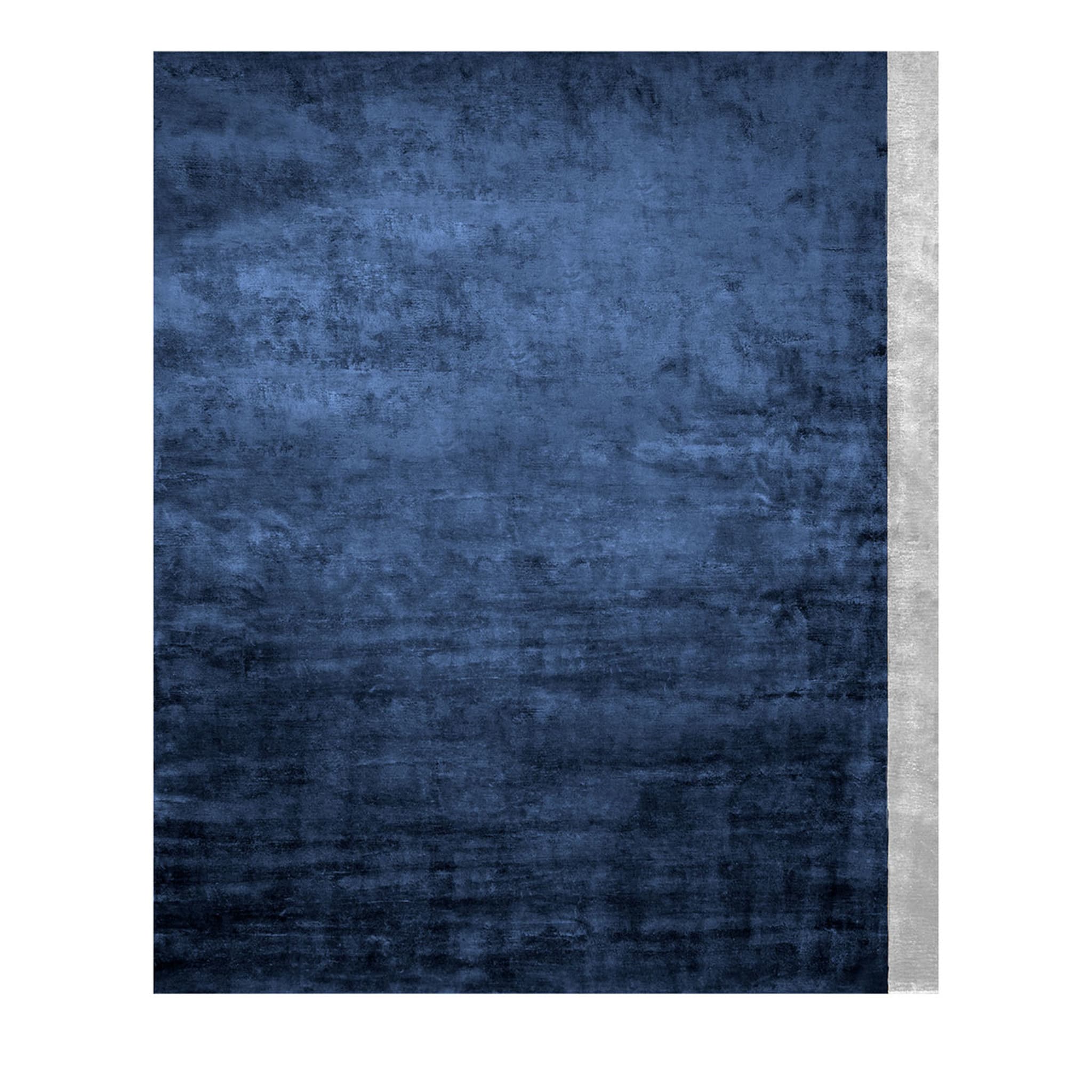 Farbblockteppich Tiefblau - Hauptansicht