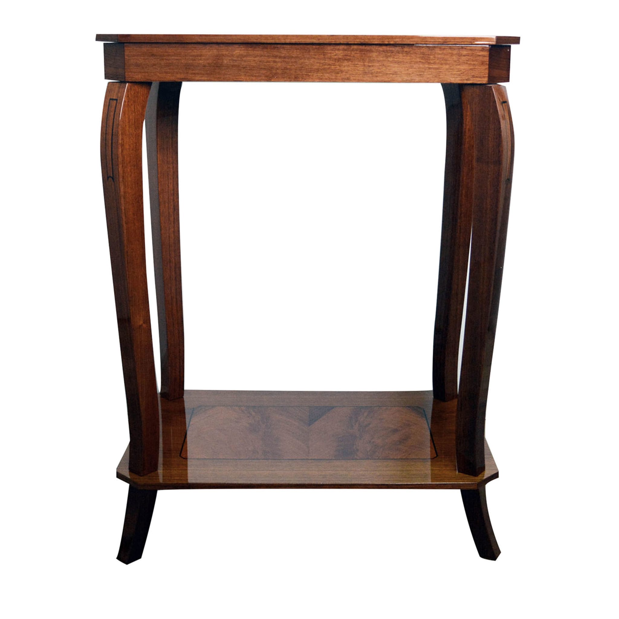 Musical Walnut Side Table with Storage Unit - Main view