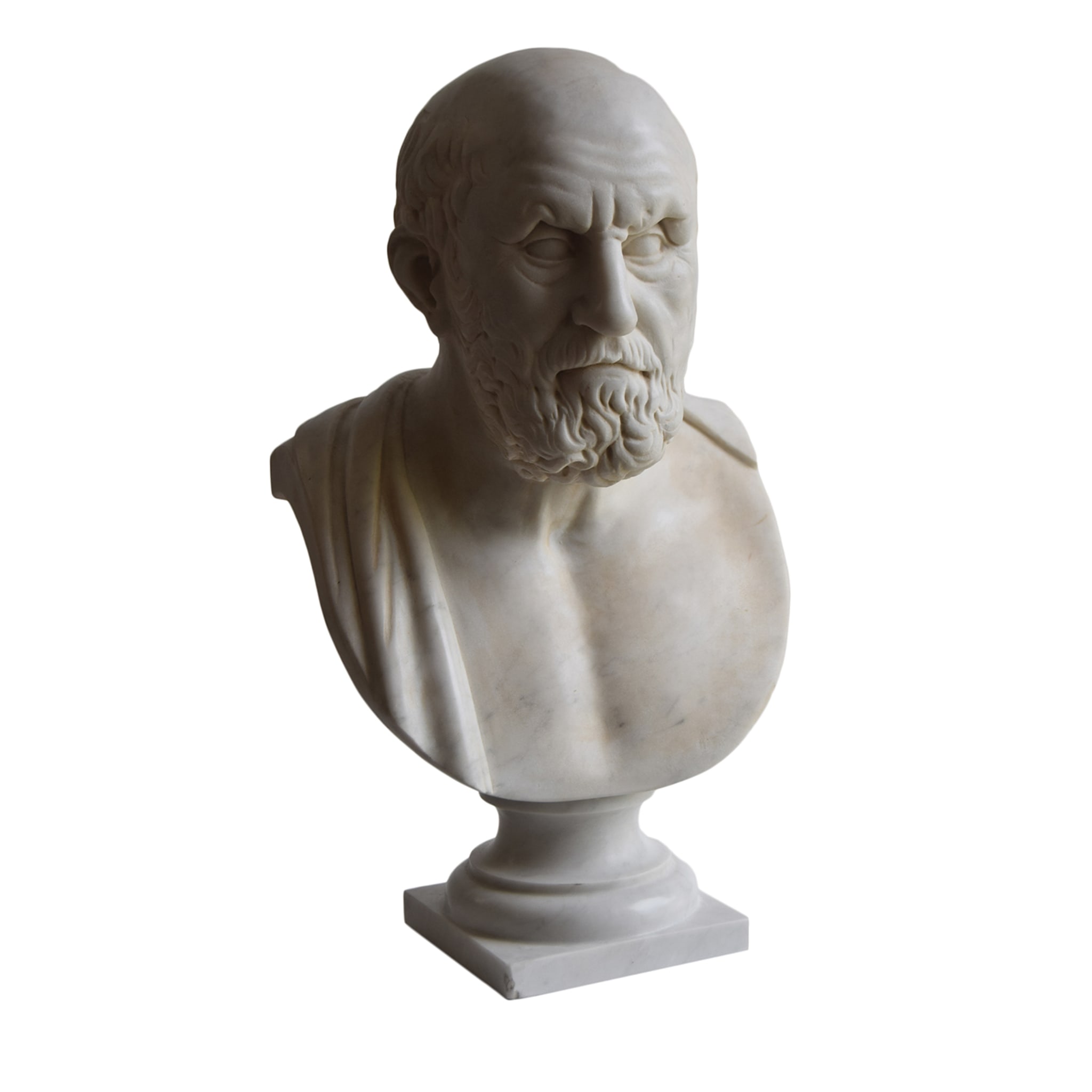 Hippocrates White Carrara Bust Todini Sculture | Artemest