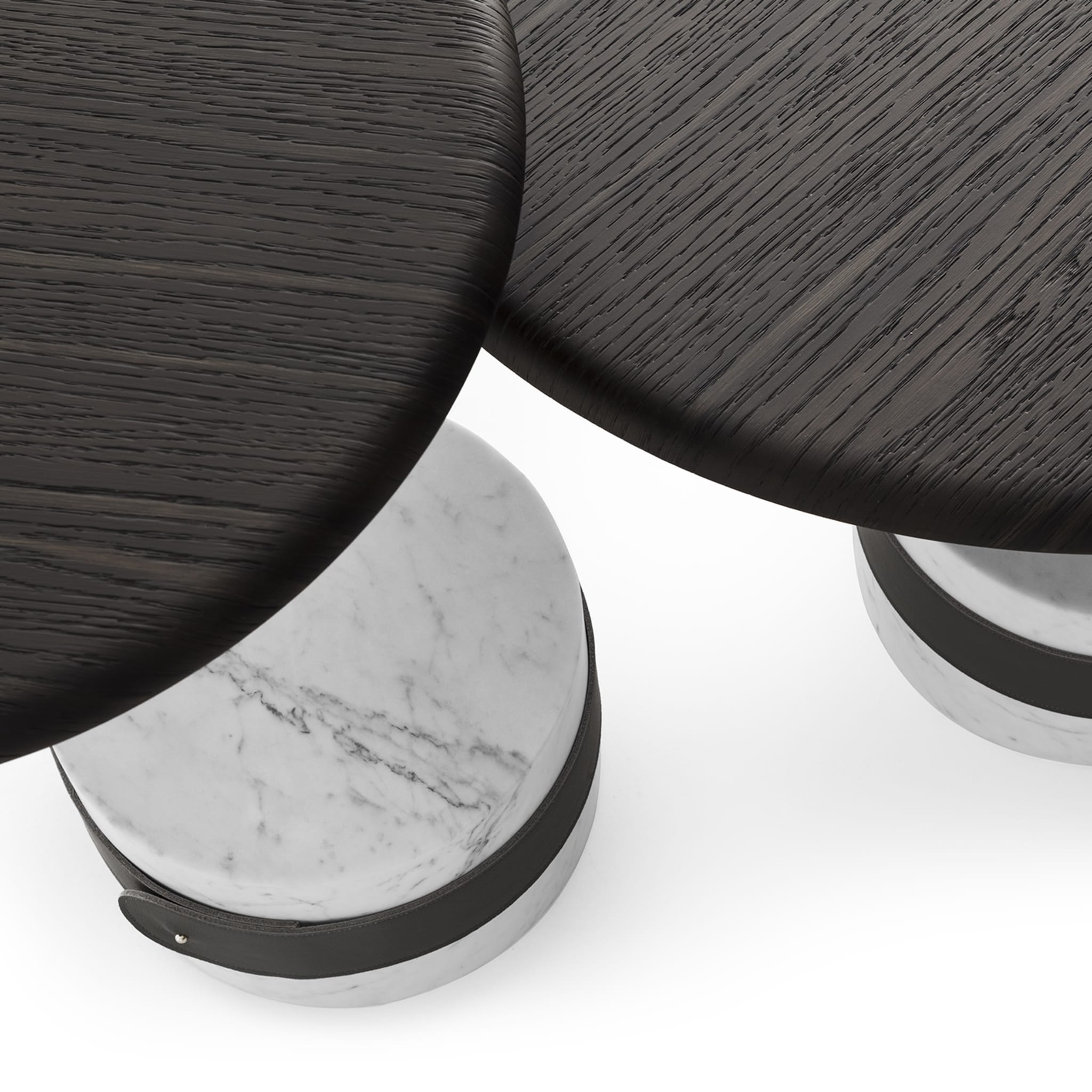 Tavolino Champignon in legno di Carrara e rovere - Vista alternativa 3