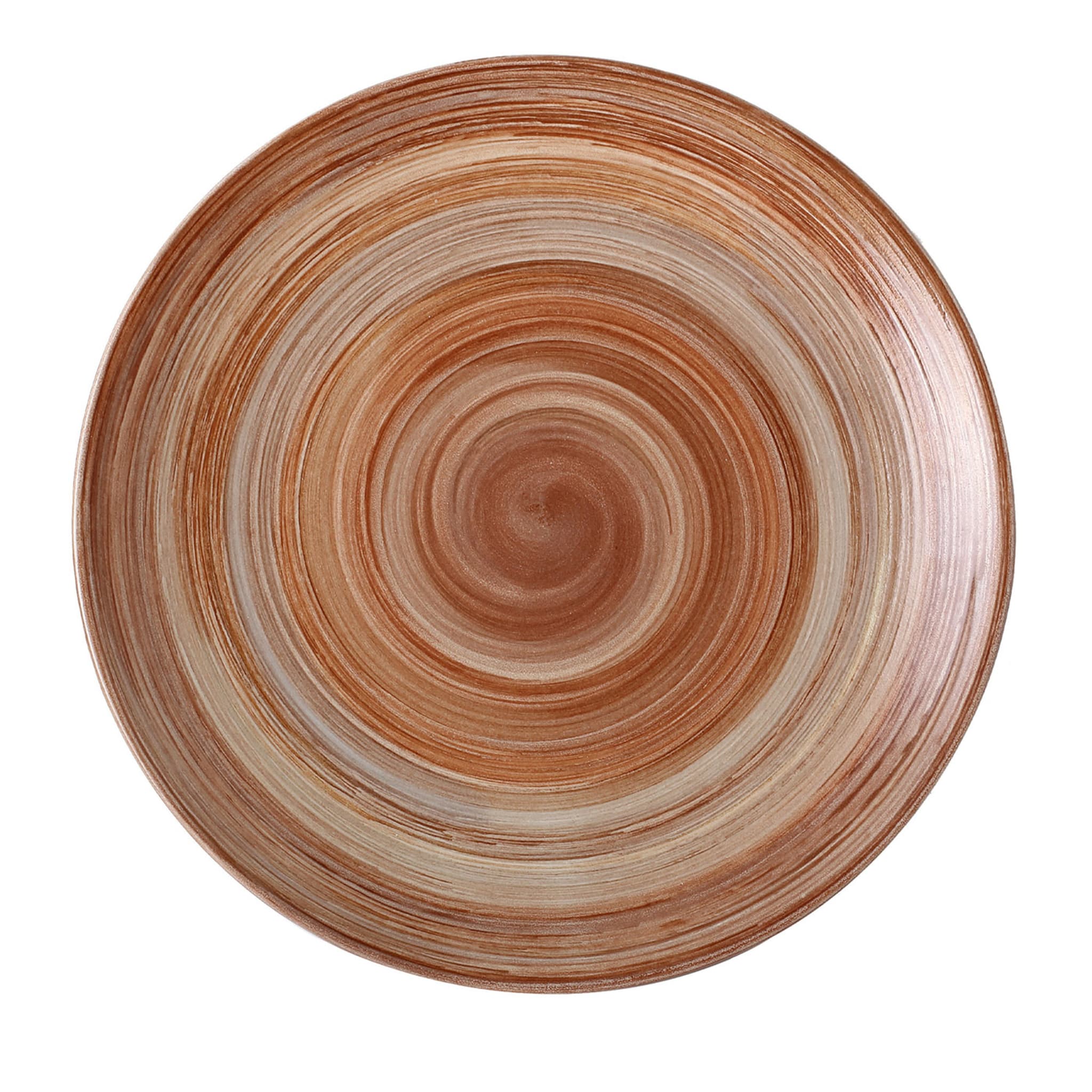 Assiette plate ronde brune Legno - Vue principale