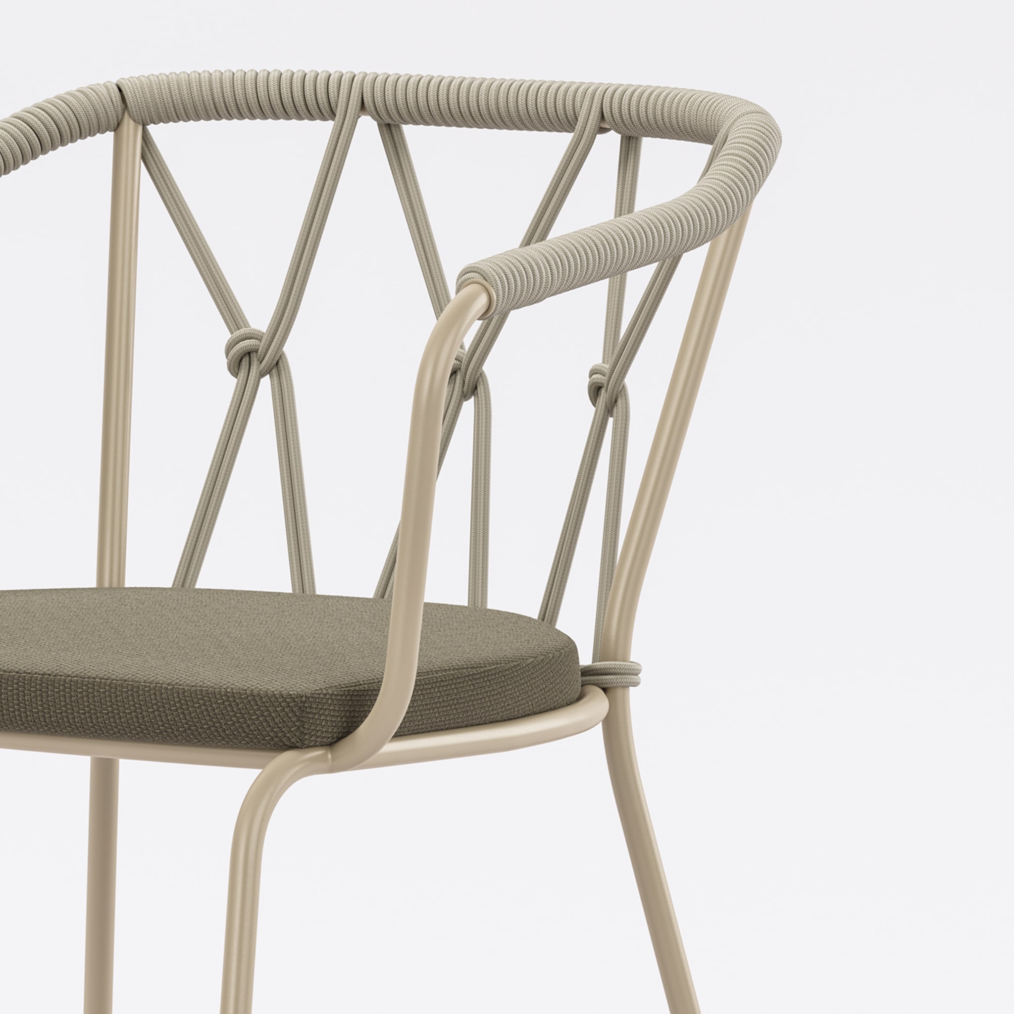 Scala Small Beige Outdoor Chair by Marco Piva - Alternative view 1