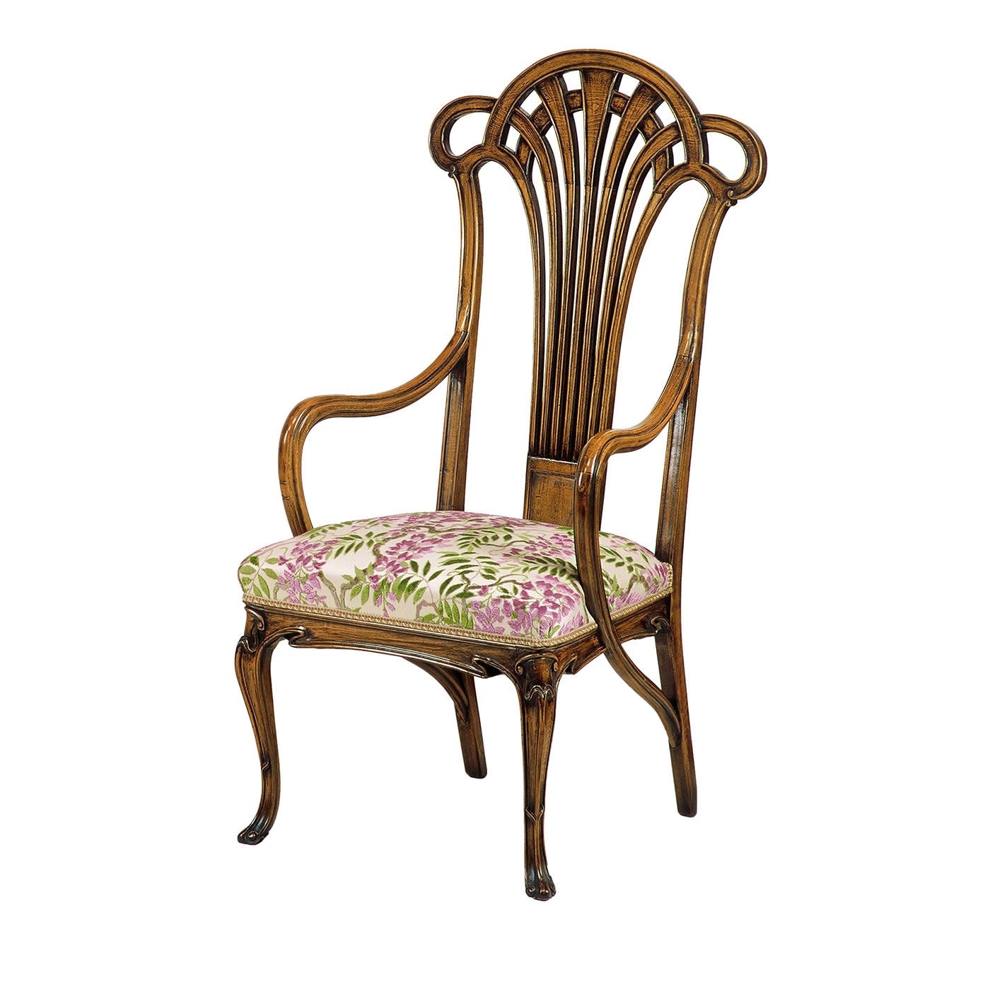 Louis XV-Style Floral White Chair Cugini Lanzani