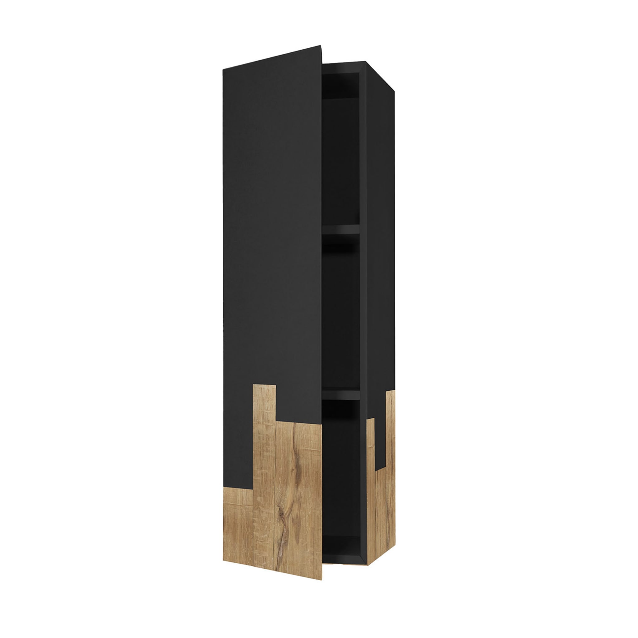Black Suspended Vertical Fiammifero Cabinet by Giulia Contaldo - Main view
