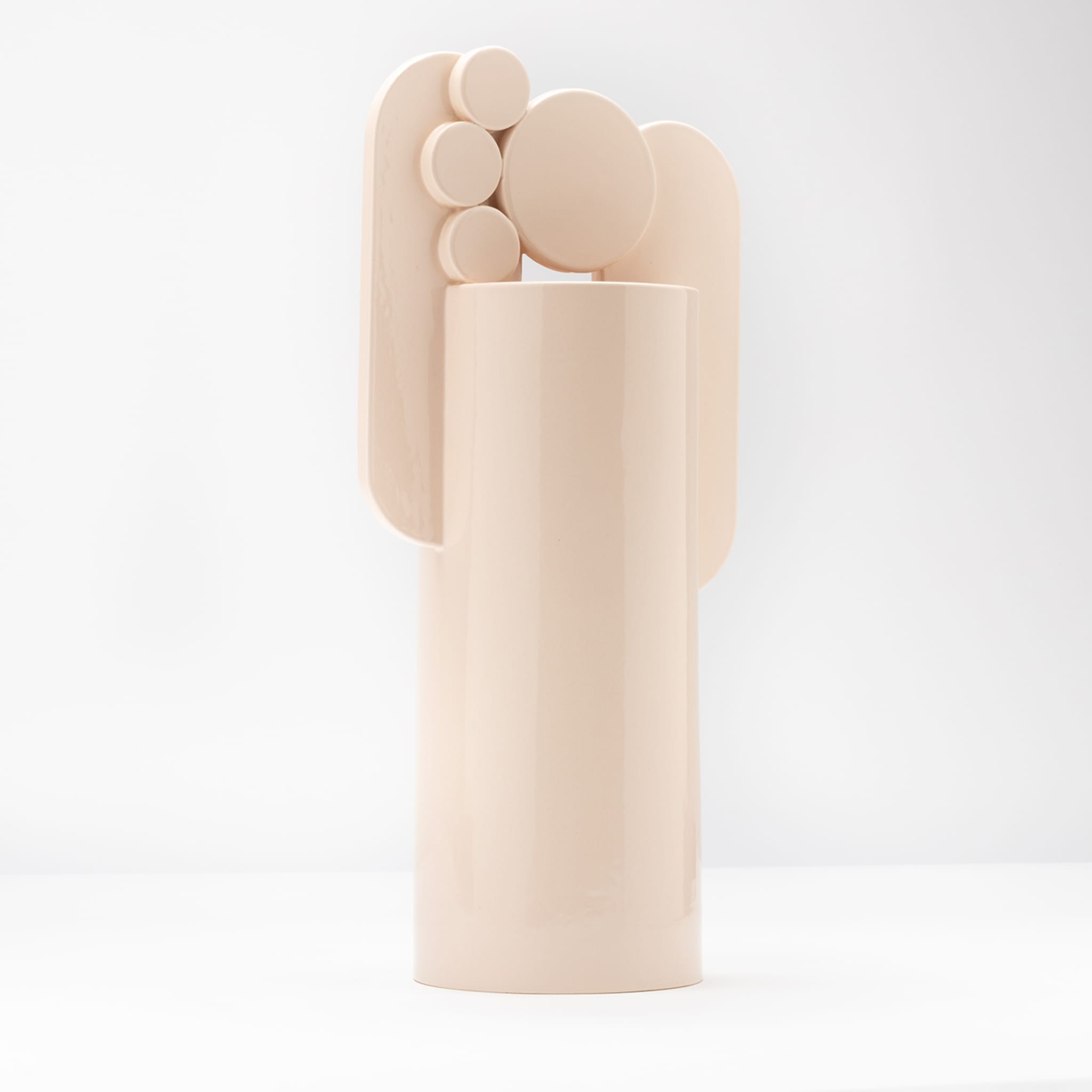 Vase en marbre Nebbia Beige de la famille Bubble - Vue alternative 4