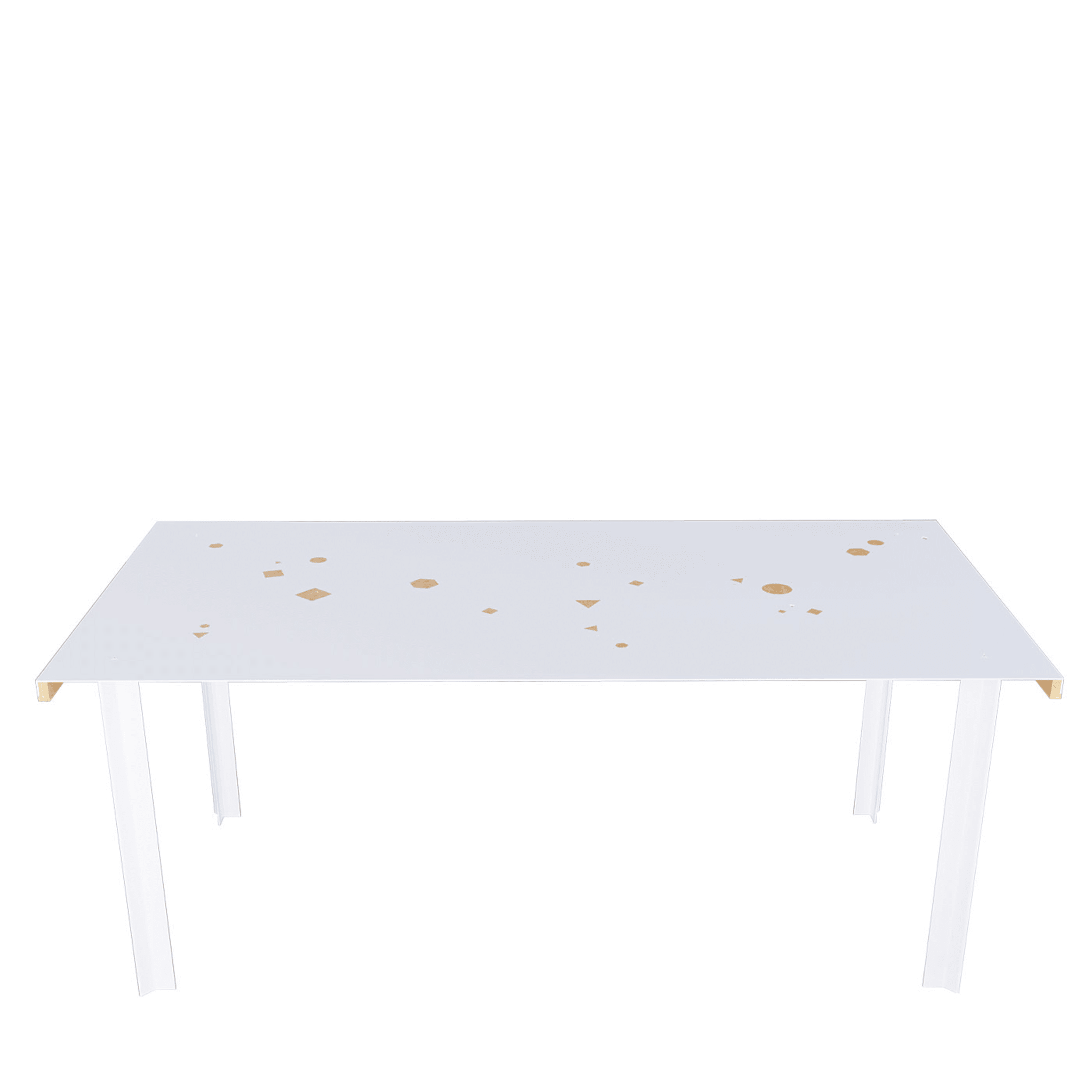 Table de salle à manger Lastra laquée blanc - Vue principale