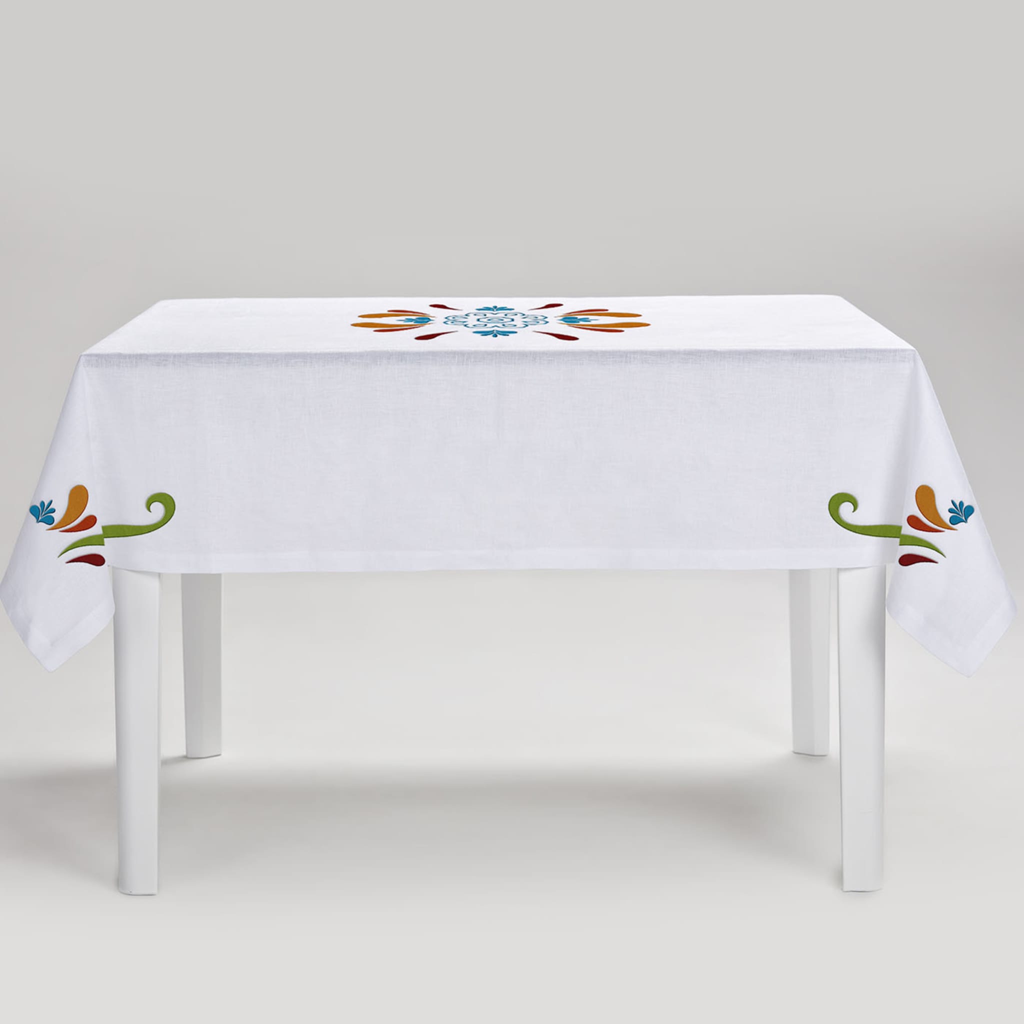 Maiolica Rectangular Polychrome Tablecloth - Alternative view 1