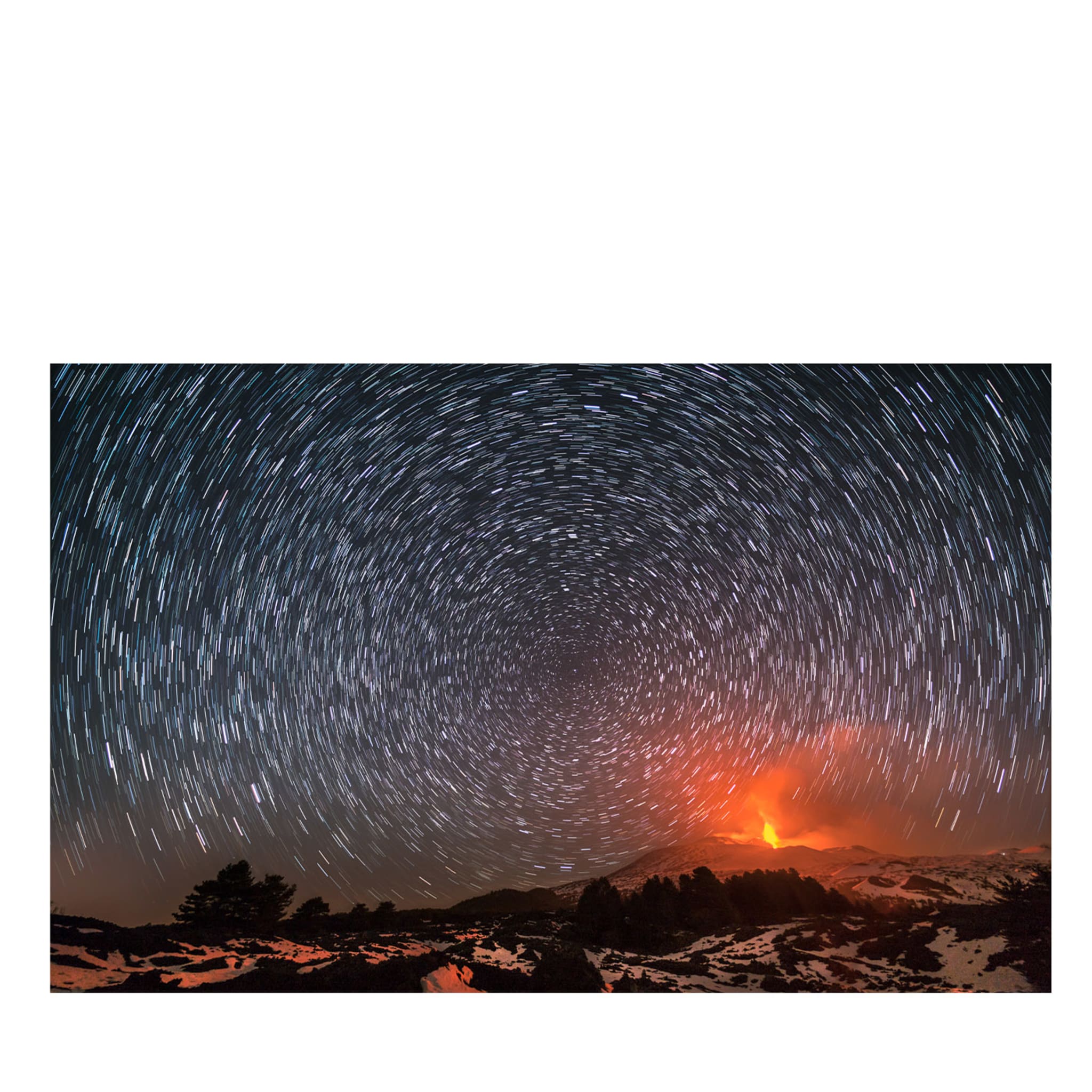 Impression photographique Red Star Trail - Vue principale