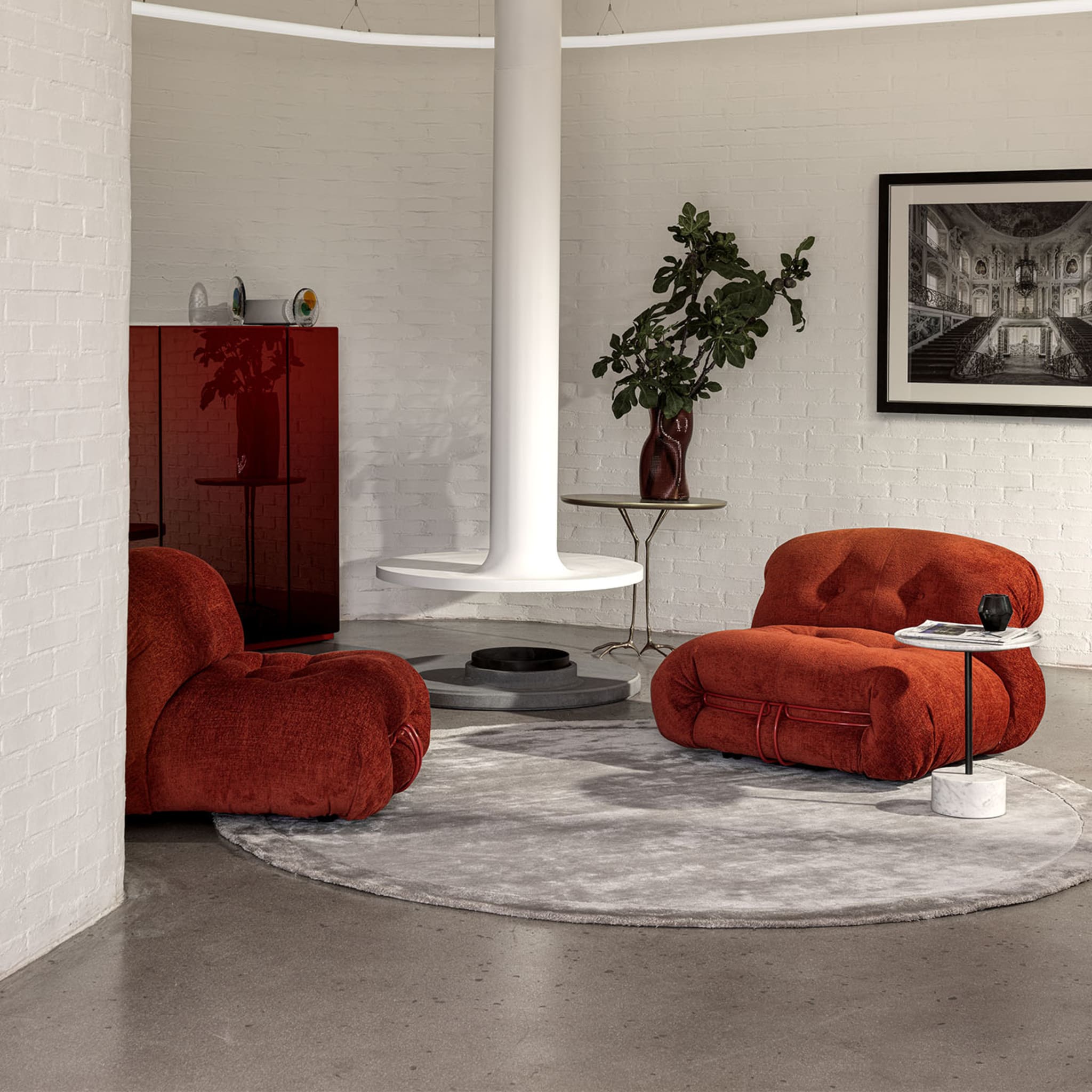Soriana Orange Armchair by Afra & Tobia Scarpa - Alternative view 2