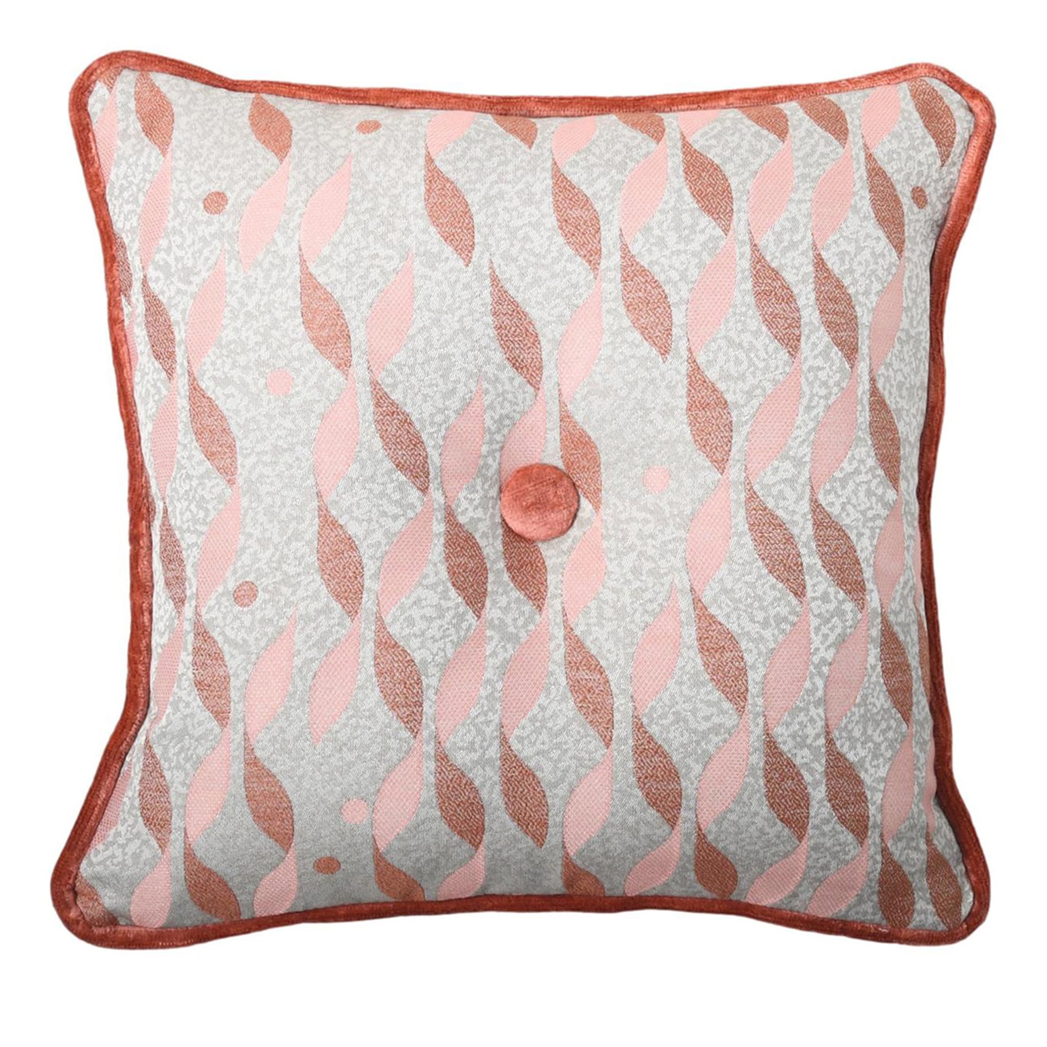 Pink Carrè Cushion in Talia Jacquard Fabric - Main view
