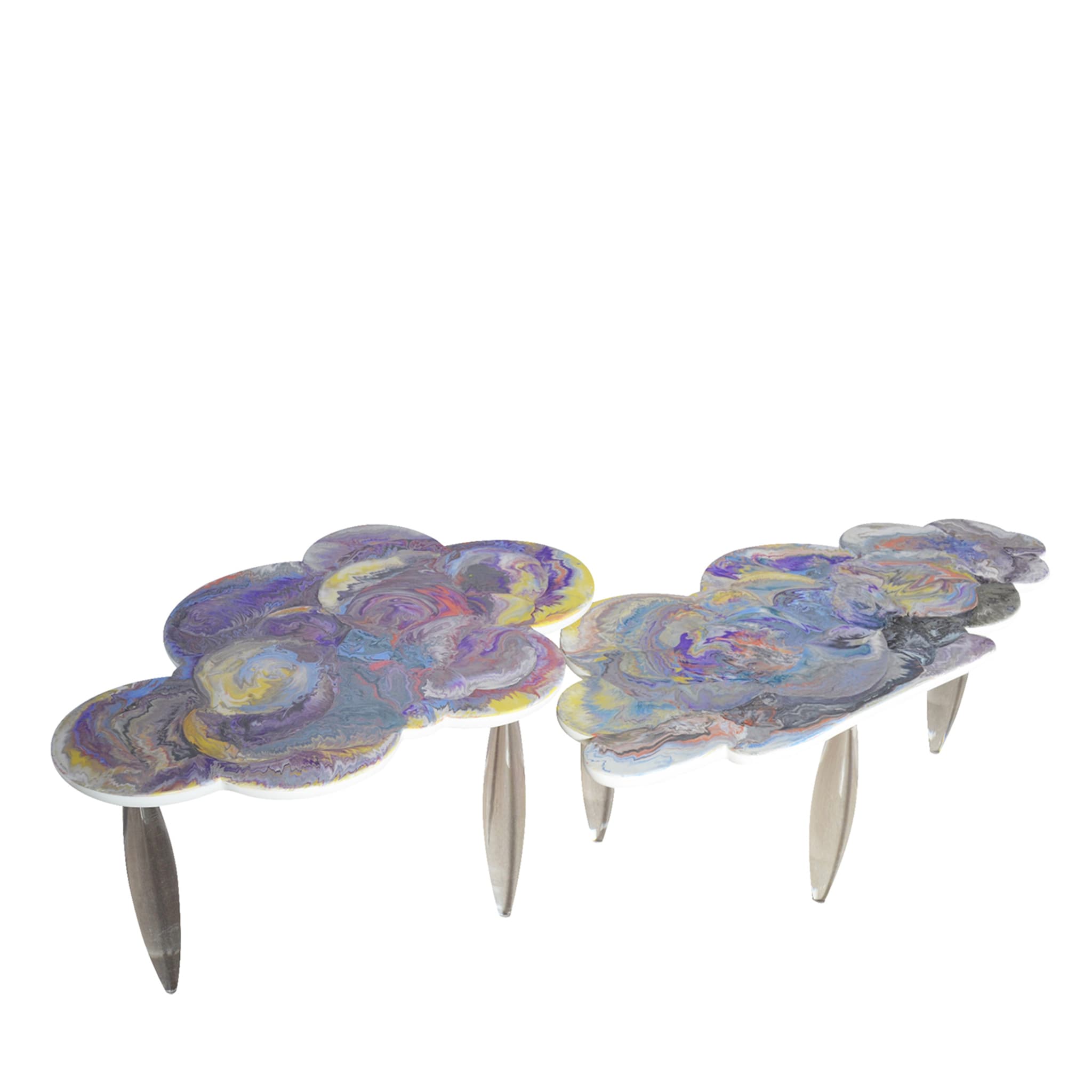 Purple Clouds Set of 2 Side Tables - Main view