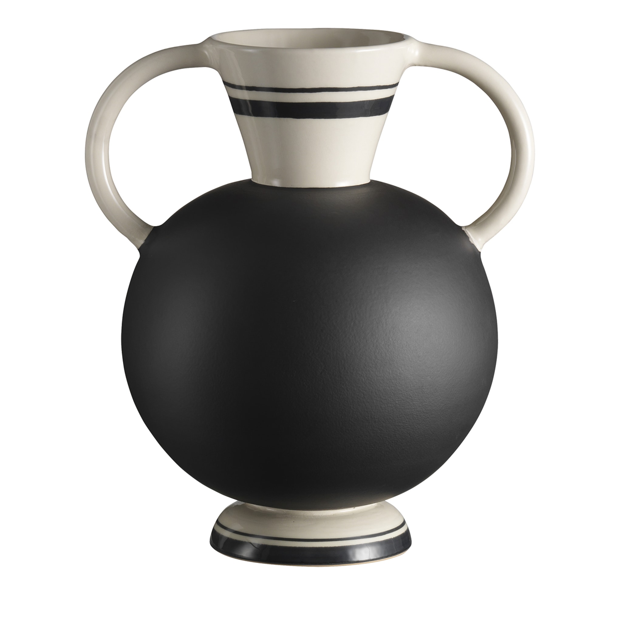 Situla Black And White Vase - Main view