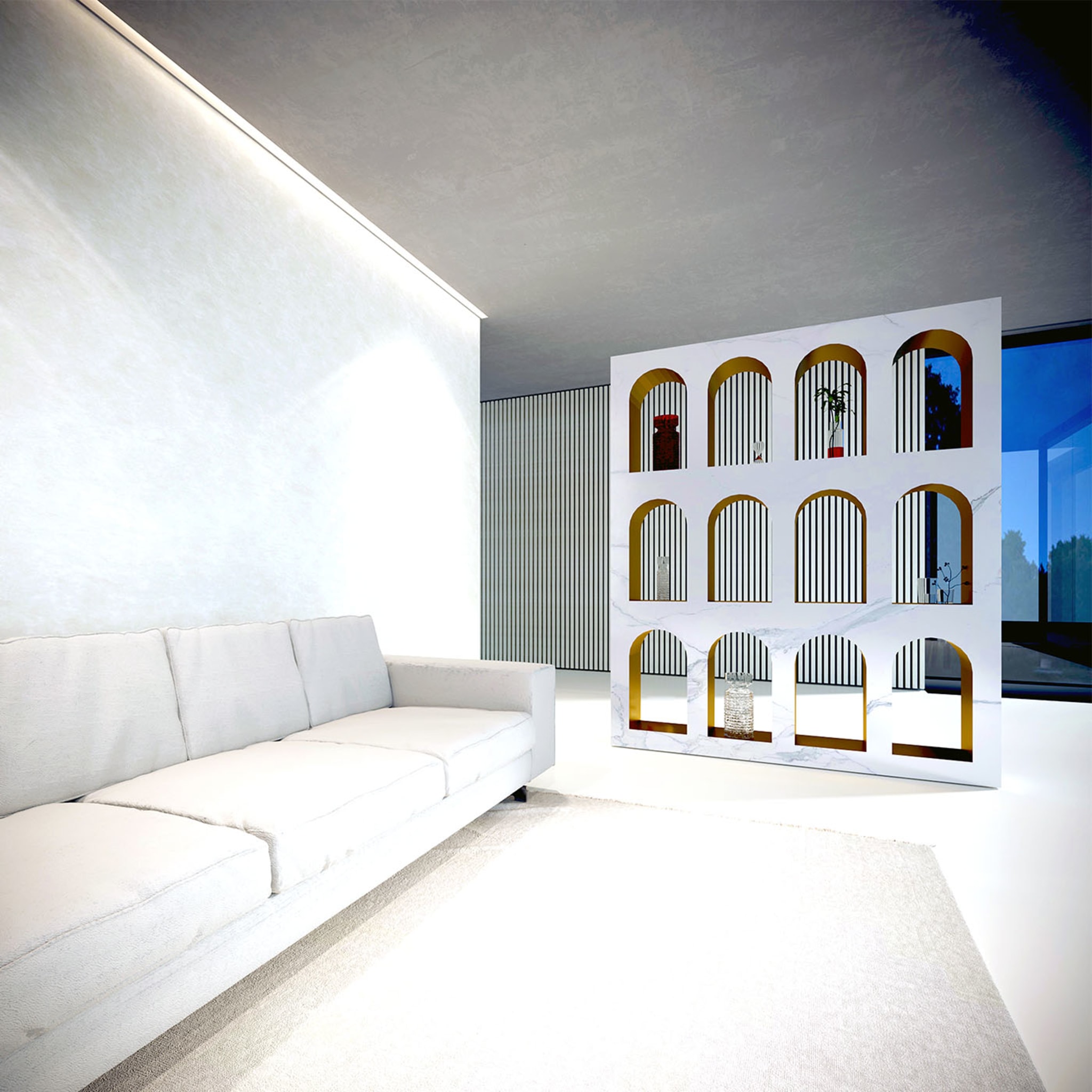 Portici Bücherregal aus weißem Carrara-Marmor von sid&amp;sign - Alternative Ansicht 5