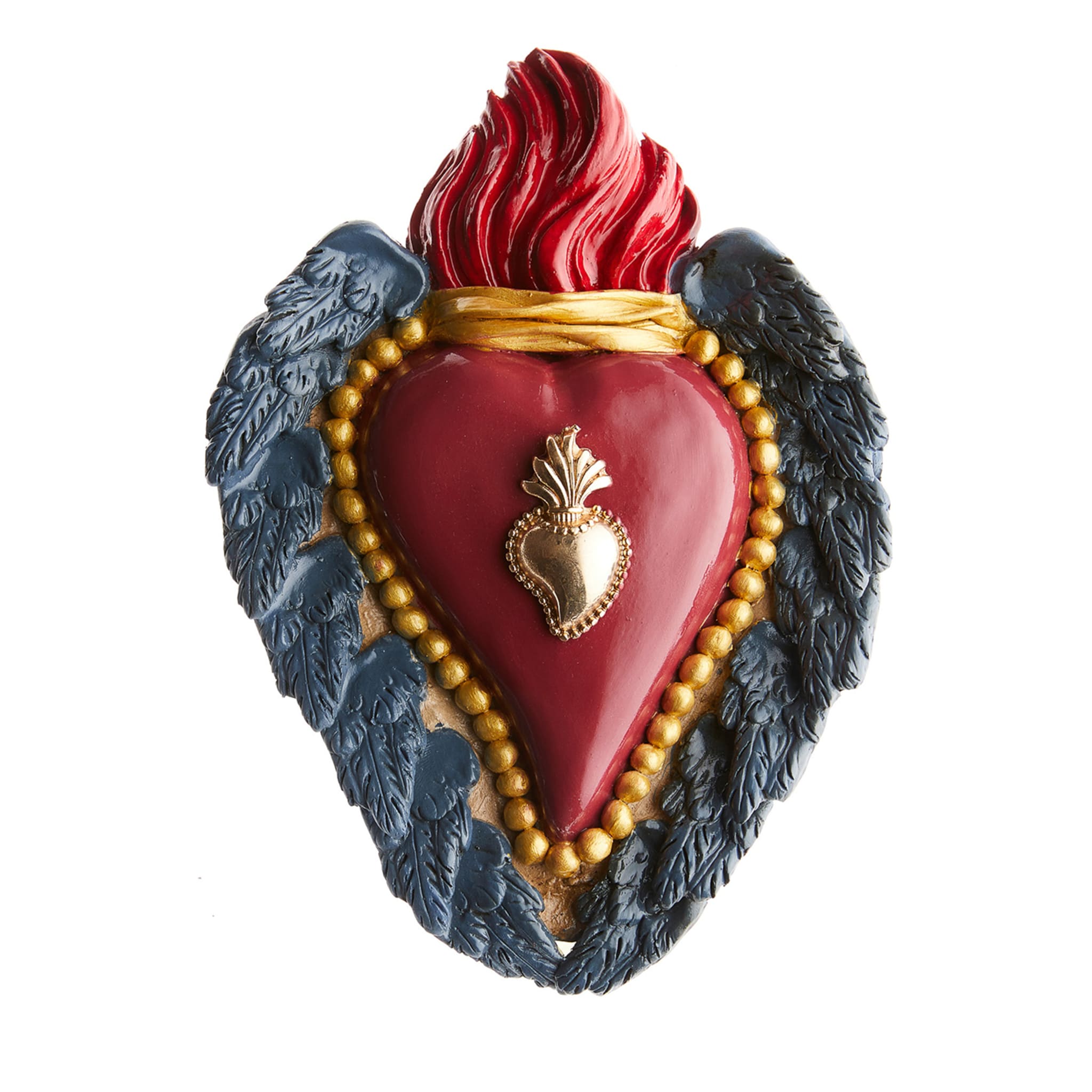 HEART DECO RED AND BLUE CERAMIC HEART - Main view
