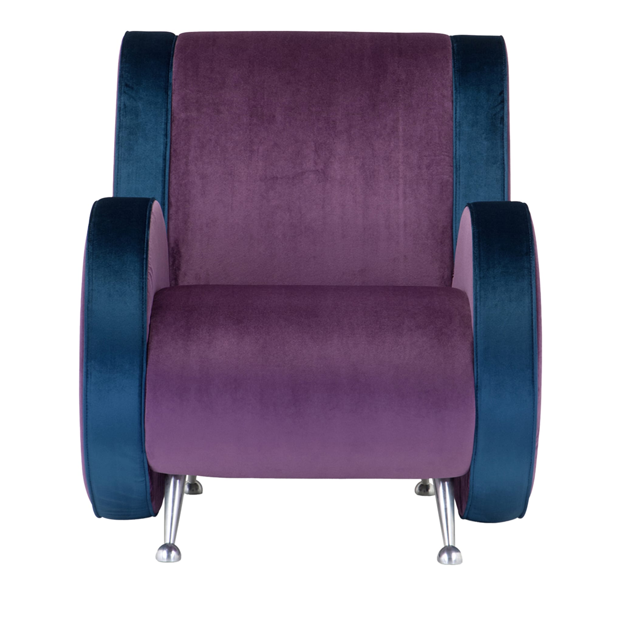 Ata Blue & Purple Armchair by Simone Micheli - Main view