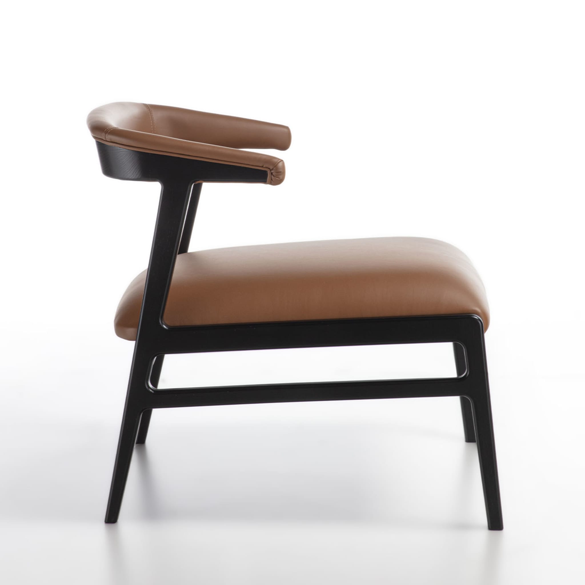 Aida Brown Leather Lounge Chair - Alternative view 1