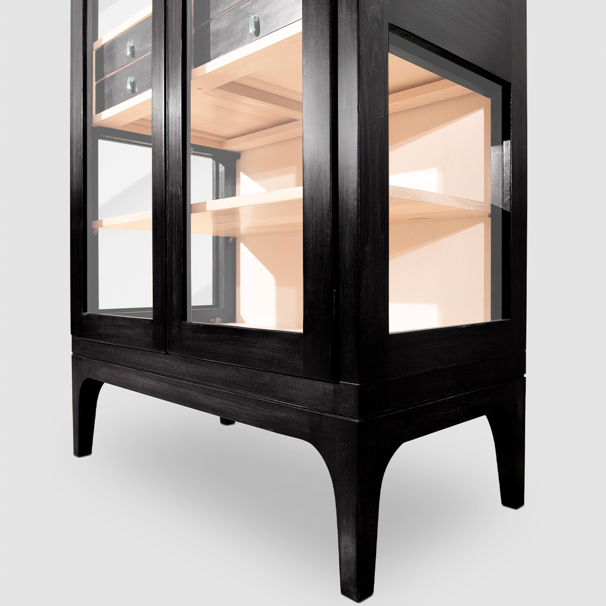 Elsa 2-Door Black Display Cabinet by Eugenio Gambella - Alternative view 2