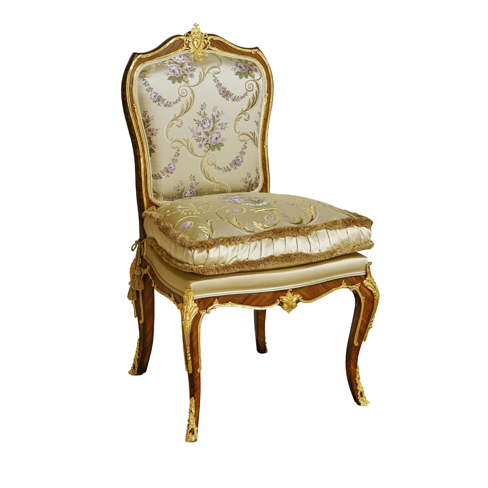 Louis XV-Style Floral Chair - Main view