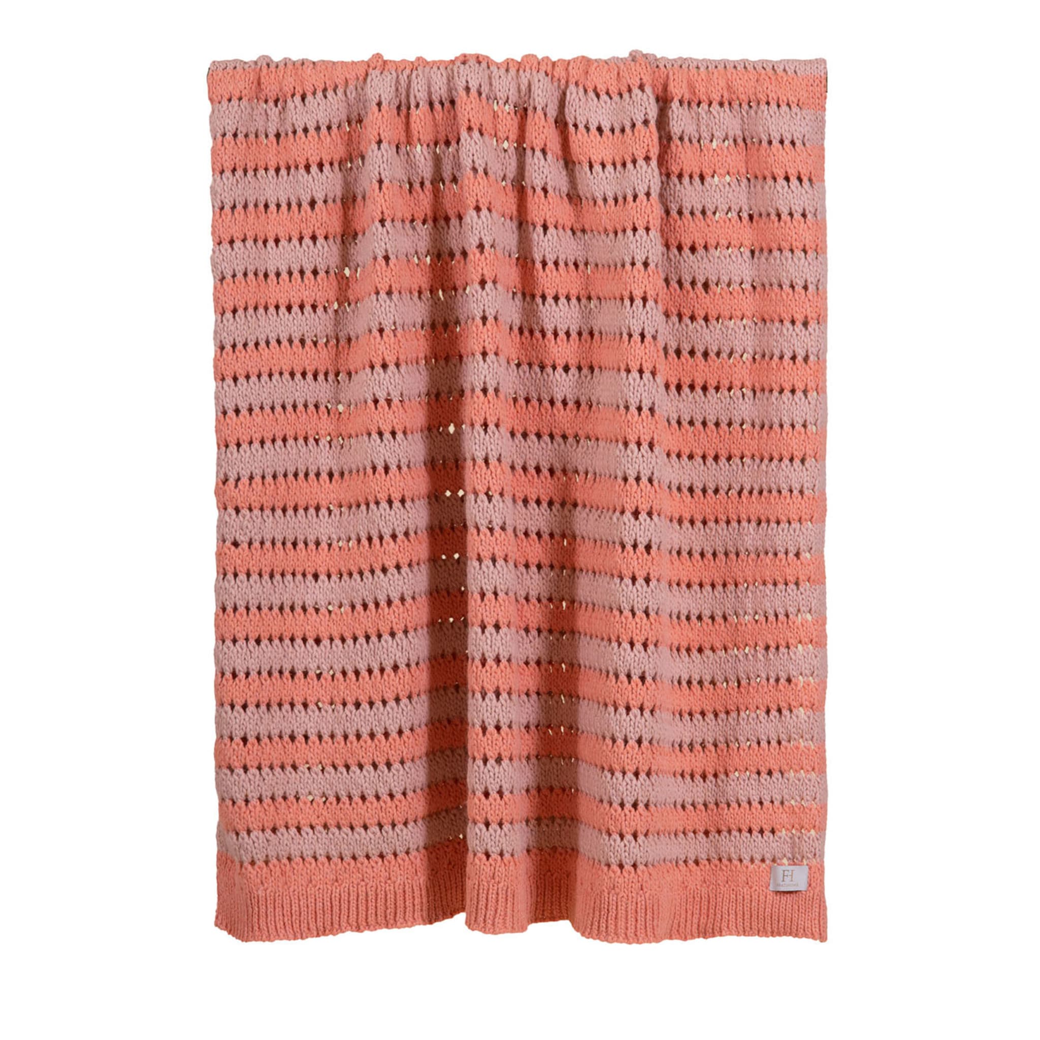 Couverture en tricot rose confetti - Vue principale
