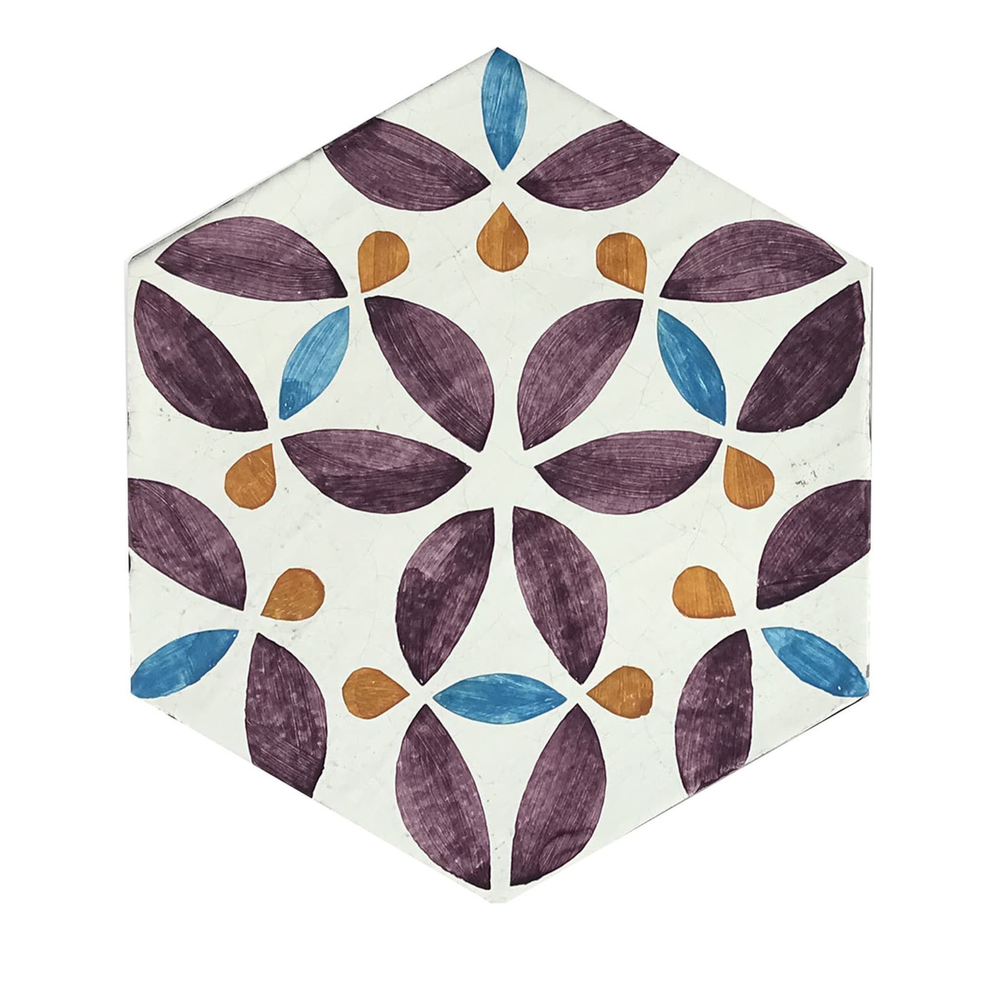 Daamè - Ensemble de 28 carreaux hexagonaux violets - Vue principale