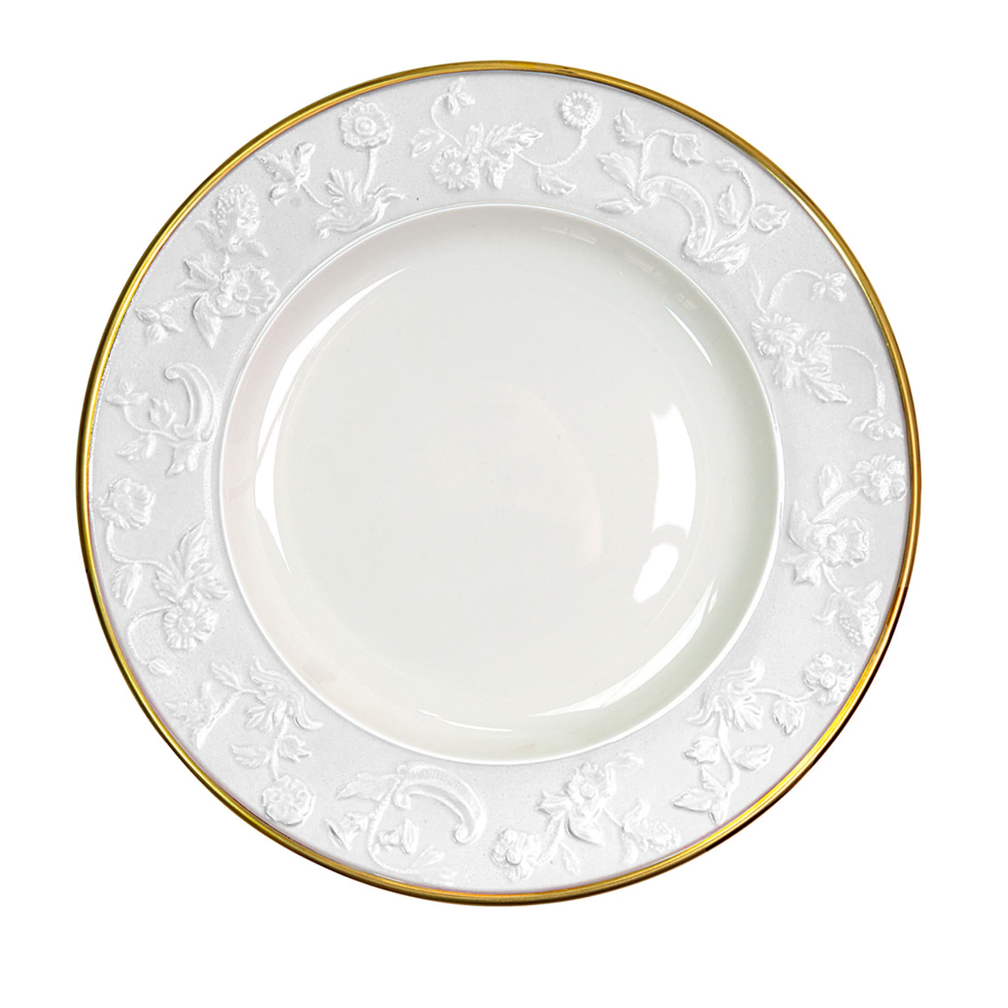 TAORMINA DINNER PLATE - WHITE AND GOLD - Main view