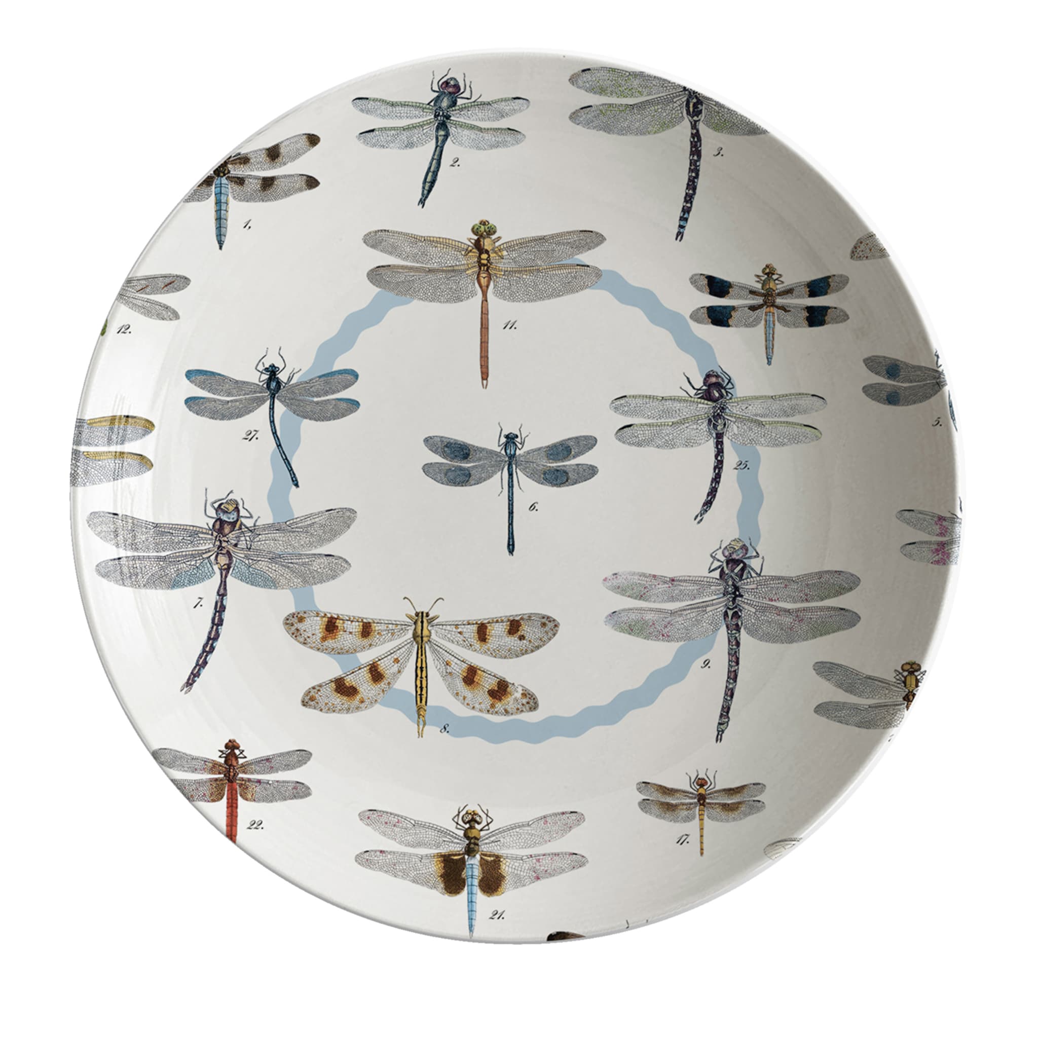 Cabinet De Curiosités Porcelain Soup Plate With Dragonflies - Main view