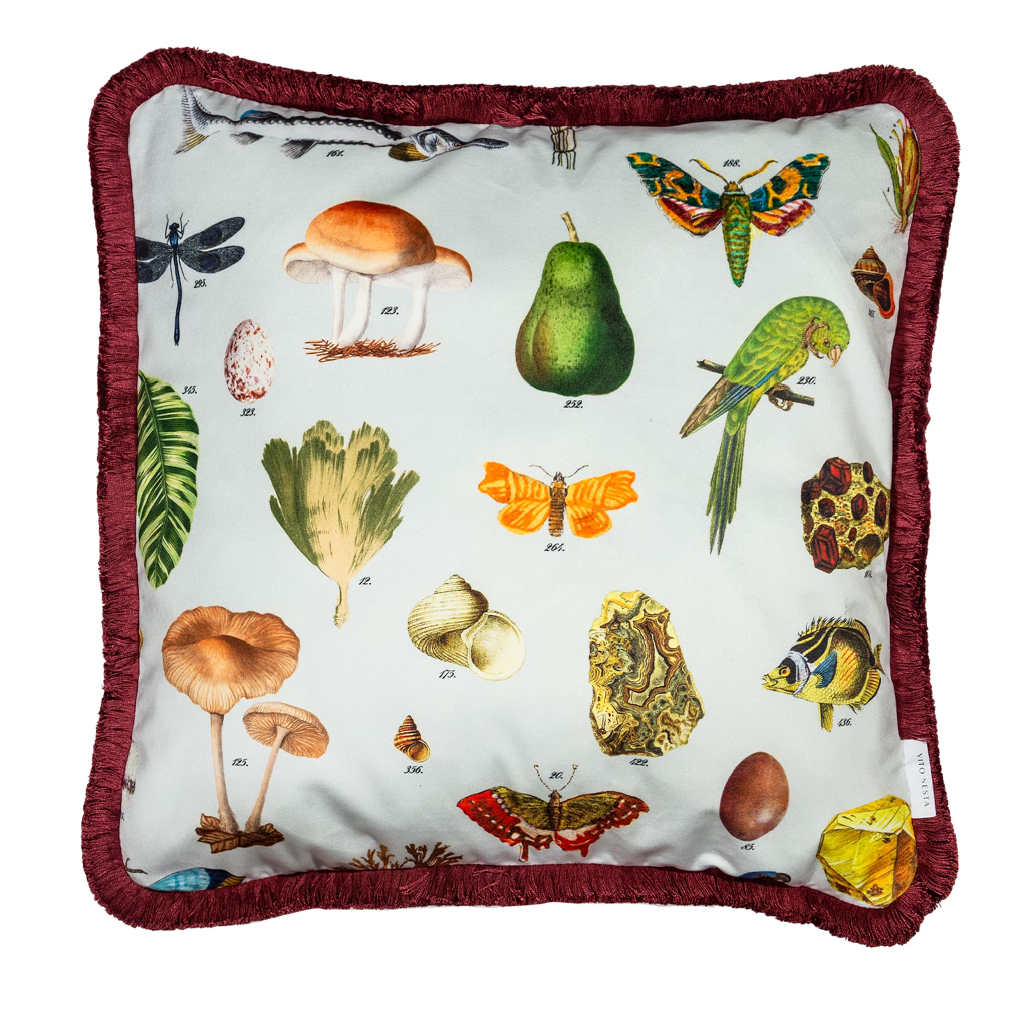 Cabinet De Curiosités Velvet Cushion With Natural Elements #3 - Main view