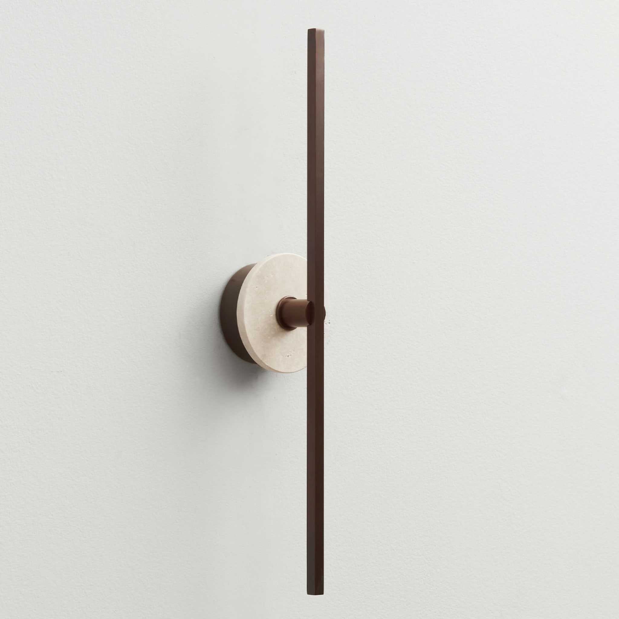 "Essential Stick" in Bronze and Travertine - Alternative view 2
